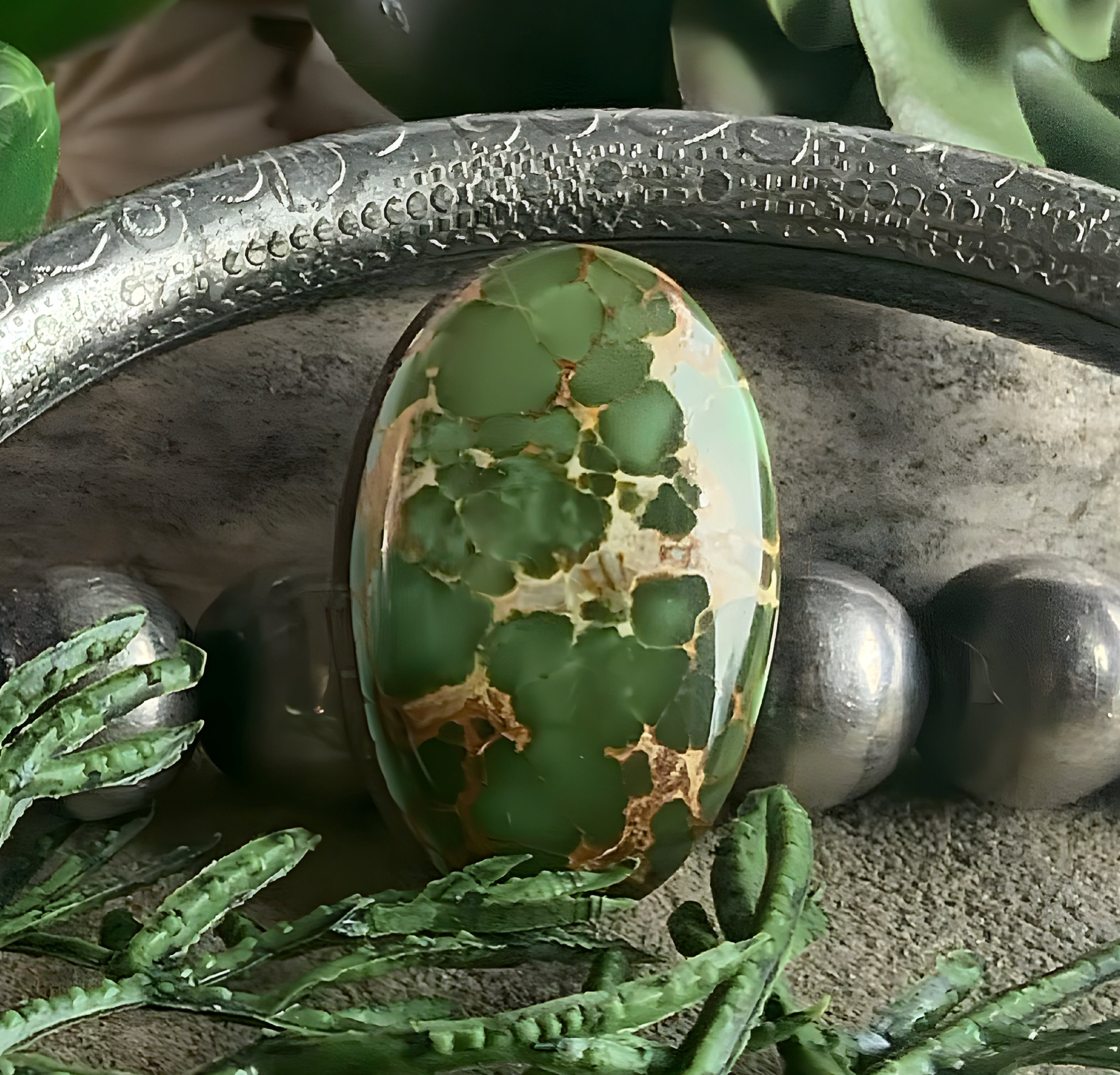 Natural Royston Turquoise Green Oval Cabochon