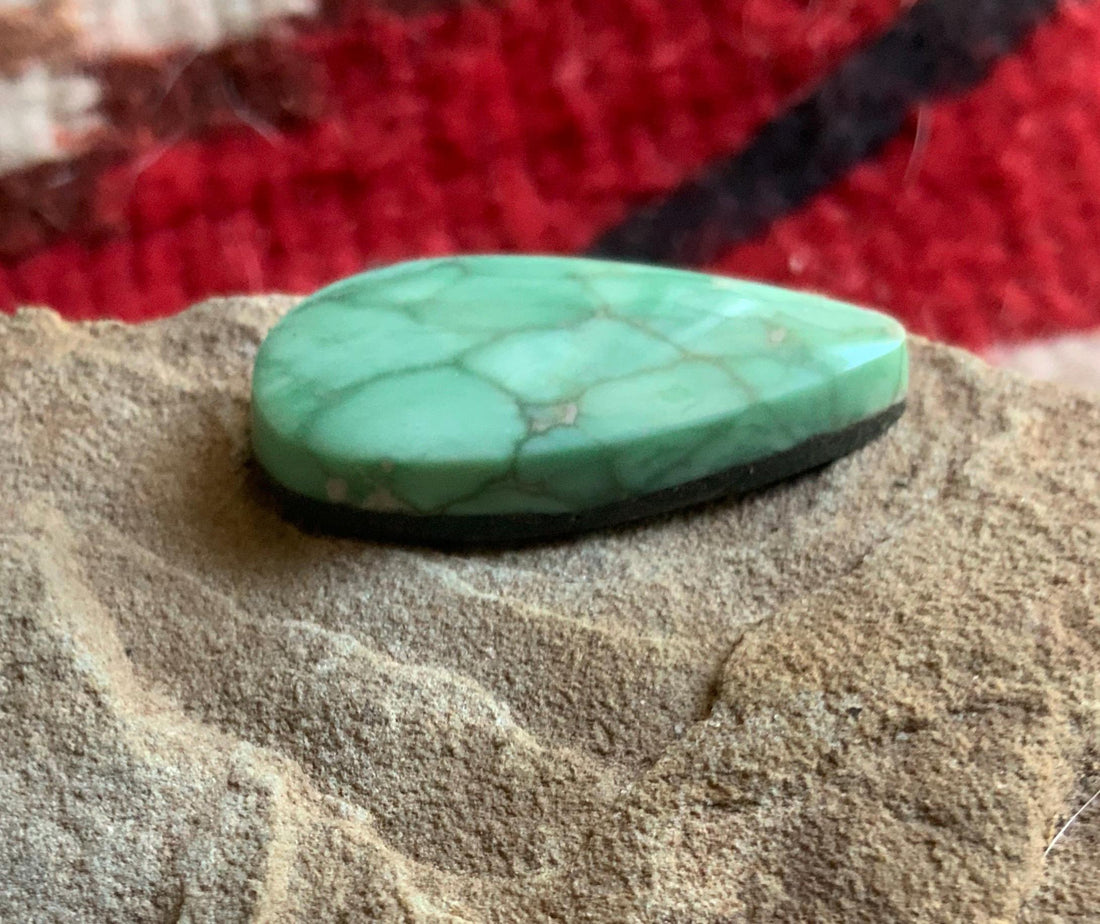 Natural Broken Arrow Variscite Teardrop Cabochon