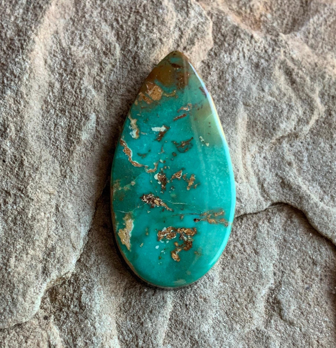Royston Turquoise Green Teardrop Cabochon