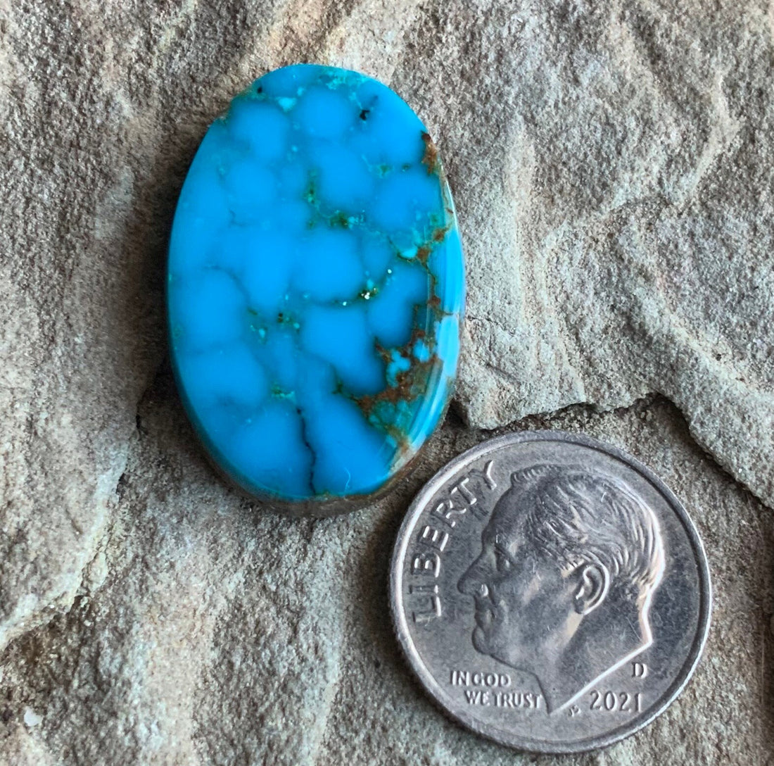 Turquoise Mountain Turquoise Oval Cabochon-Arizona Gemstone #TM11
