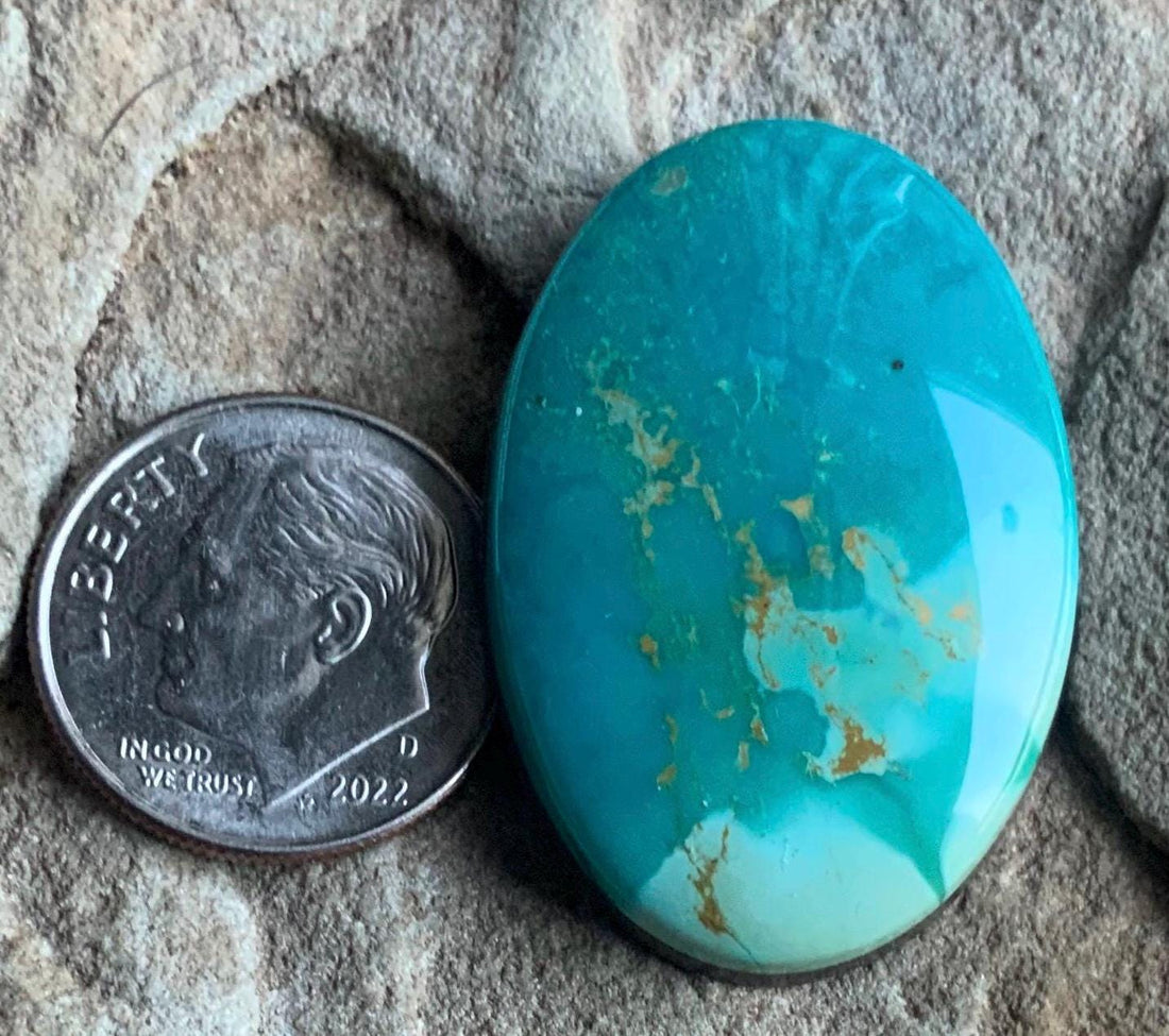 Beautiful Blue Royston Turquoise Oval Cabochon #R20