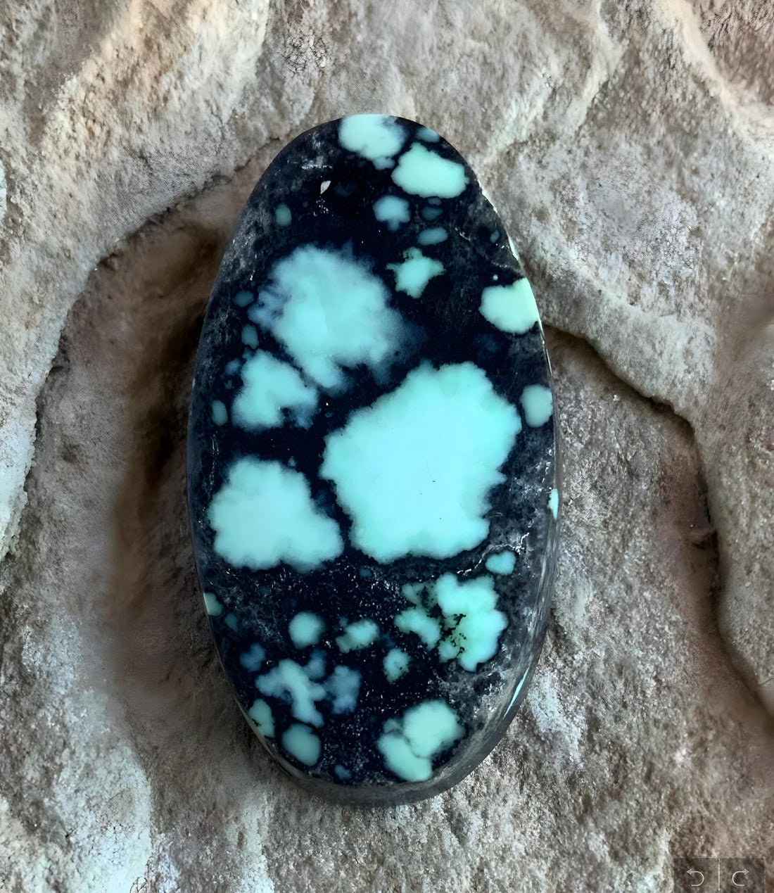 Gorgeous Large Natural New Lander Variscite Oval Cabochon