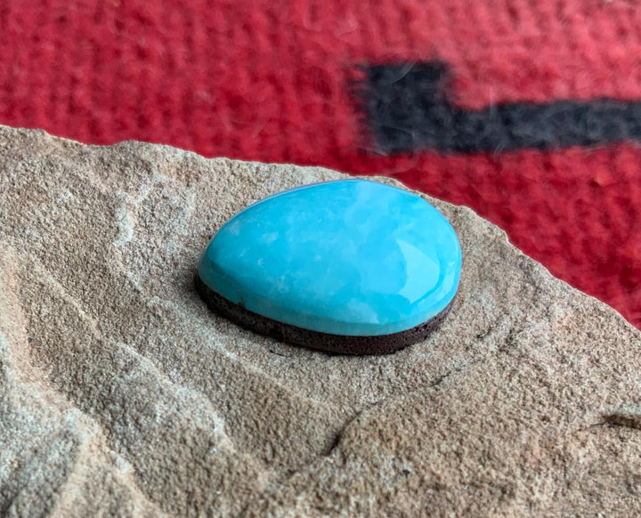 Natural Morenci Turquoise Teardrop Cabochon