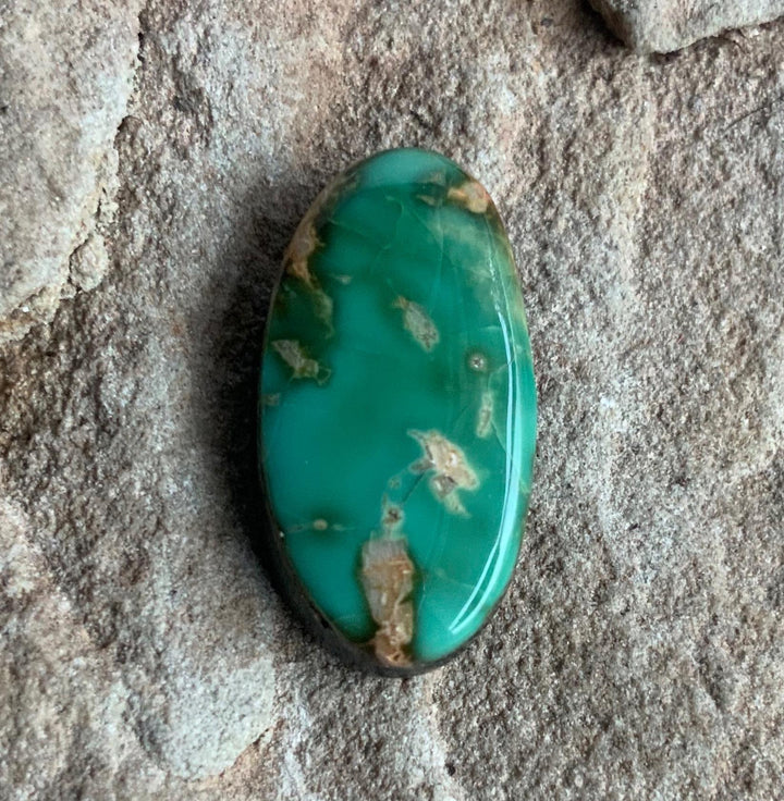 Natural Royston Green Turquoise Oval Cabochon or Polished Stone Cab #R62