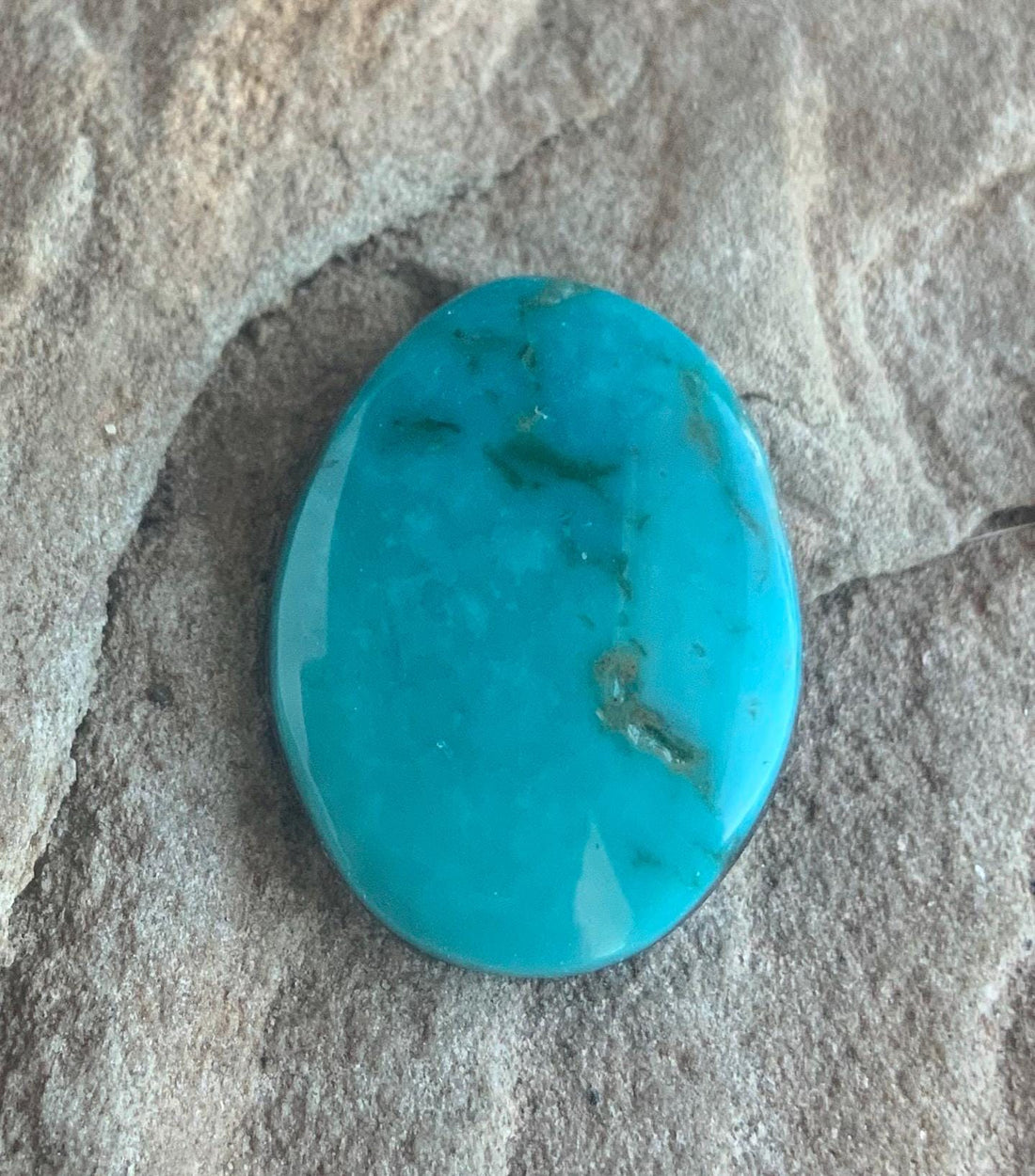 Beautiful Turquoise Mountain Turquoise Oval Cabochon