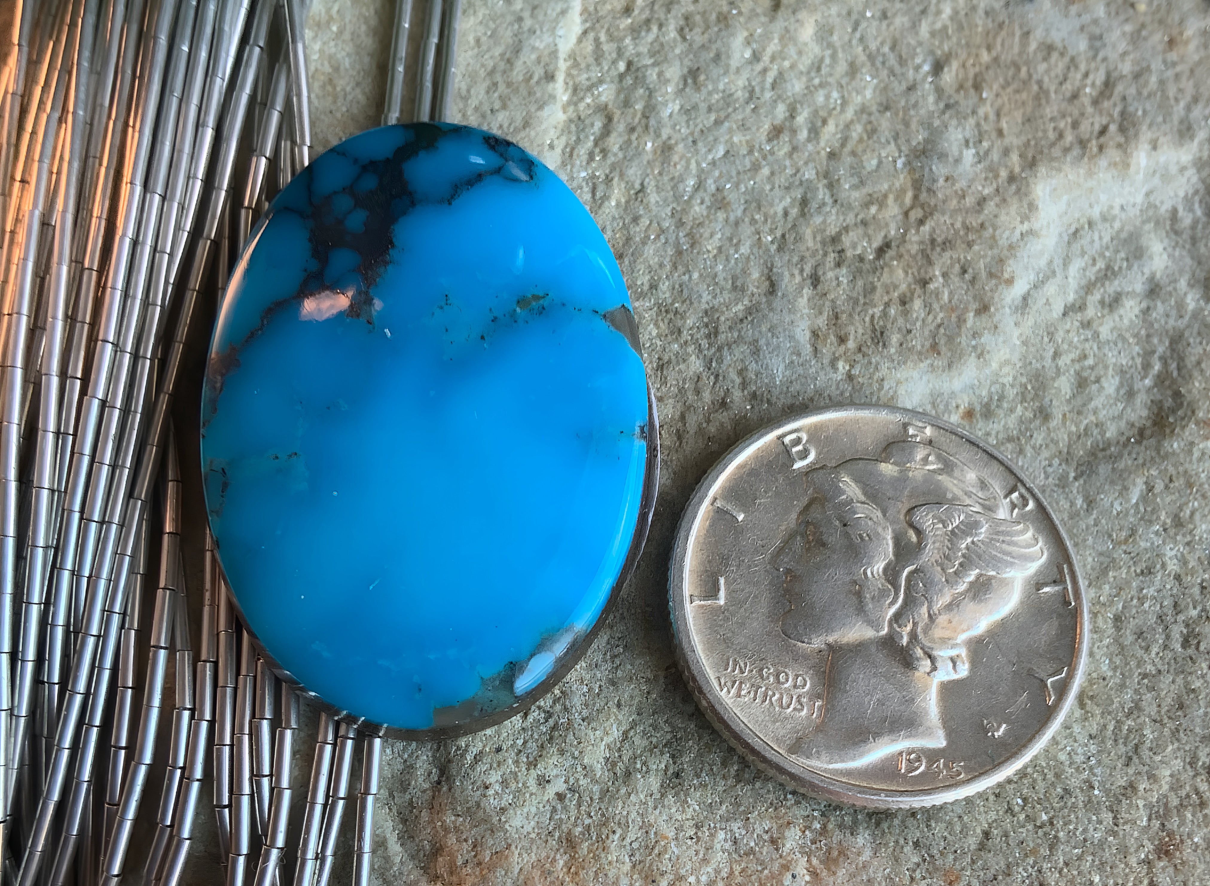 Ithaca Peak Turquoise Oval Cabochon ￼#IP101