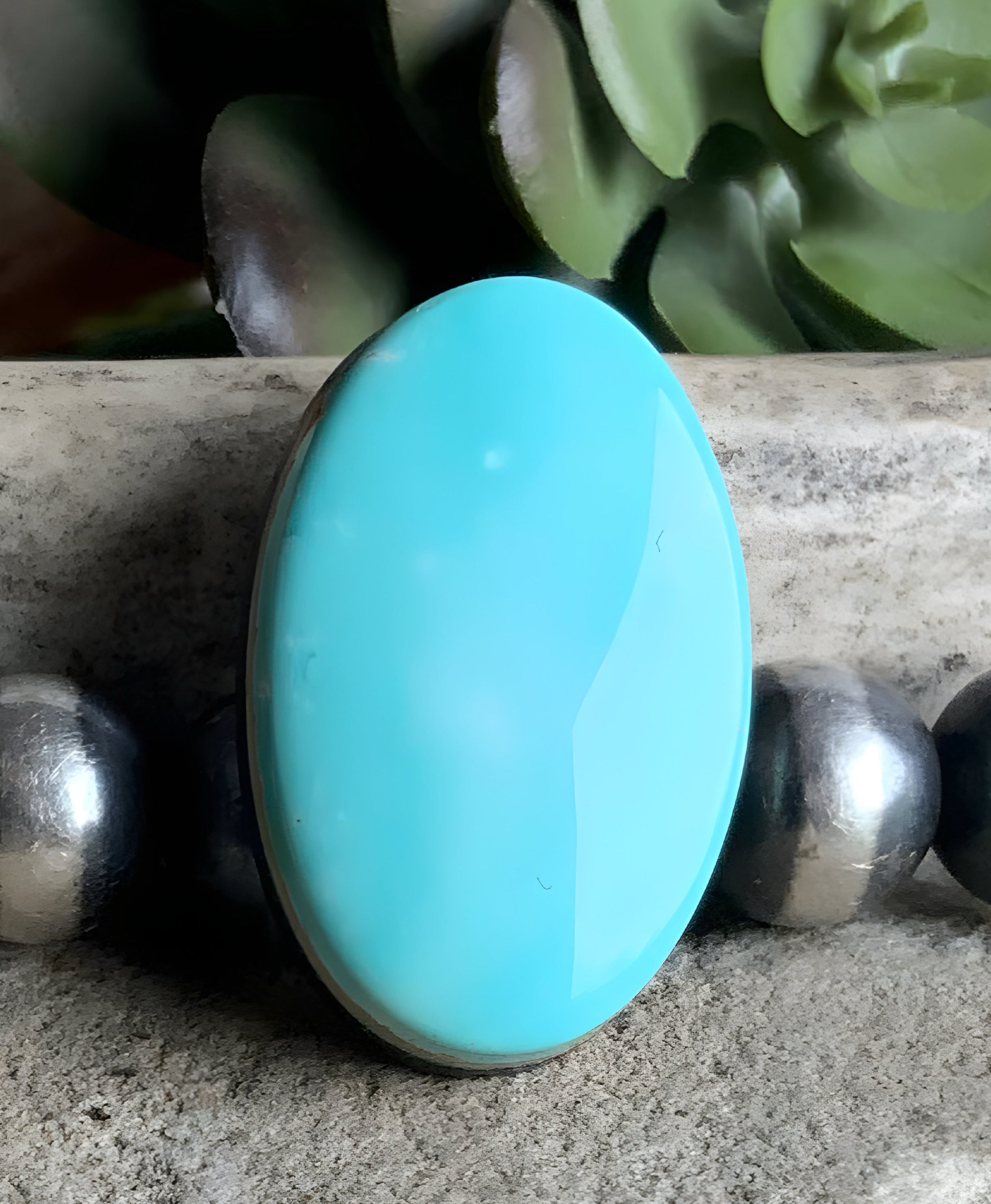 Blue Gem Turquoise Oval Cabochon