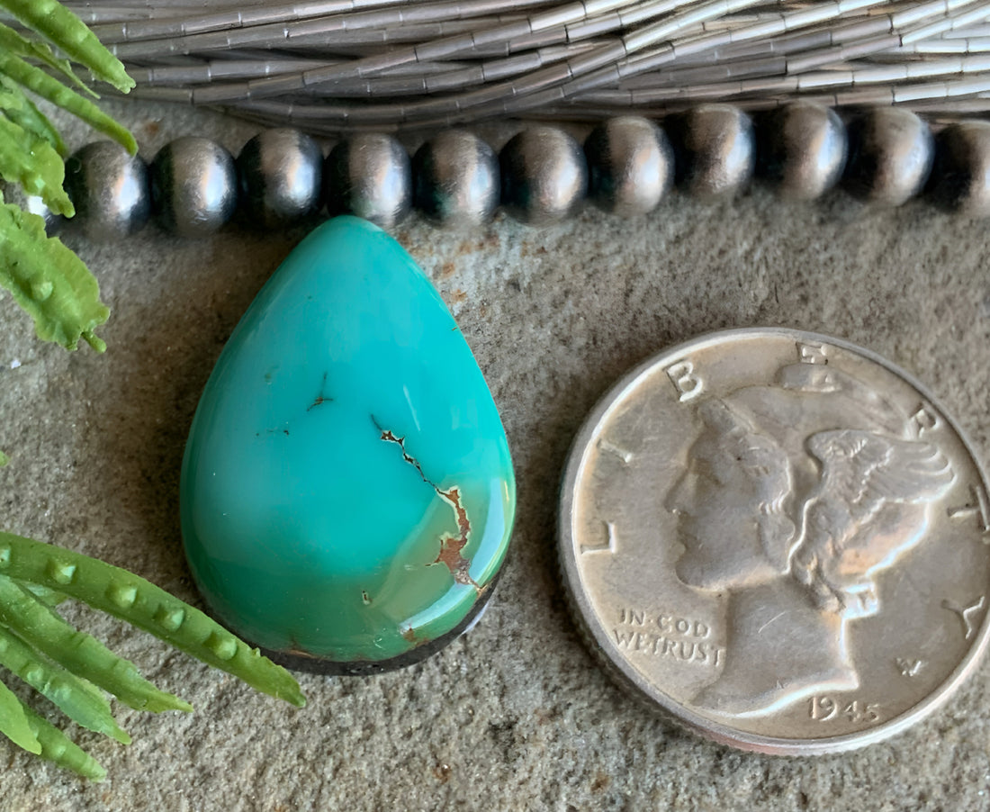 Royston Turquoise Teardrop Cabochon-Nevada Gemstone #R110