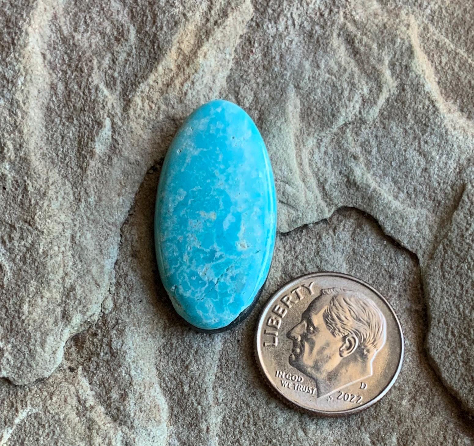 Light Blue Natural Royston Turquoise Oval Cabochon #R177