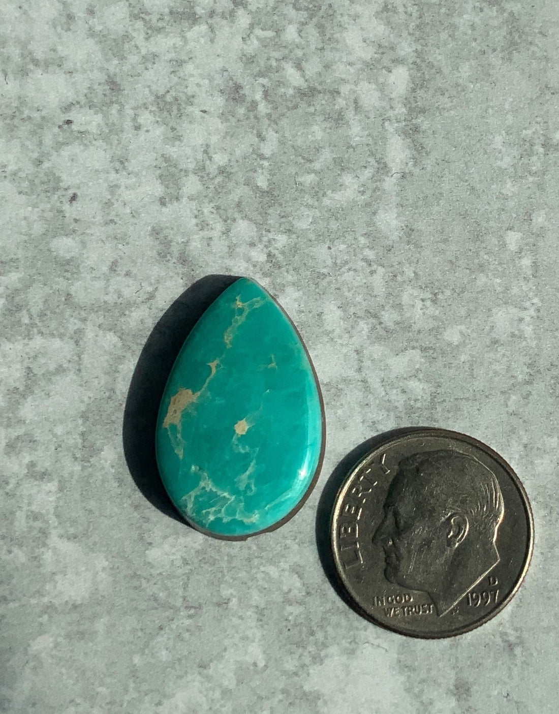 Beautiful Fox Turquoise Teardrop Cabochon or Polished Stone Cab