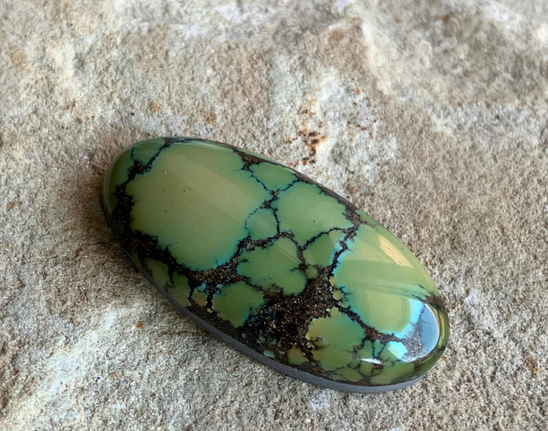 Bamboo Mountain Turquoise Oval Cabochon
