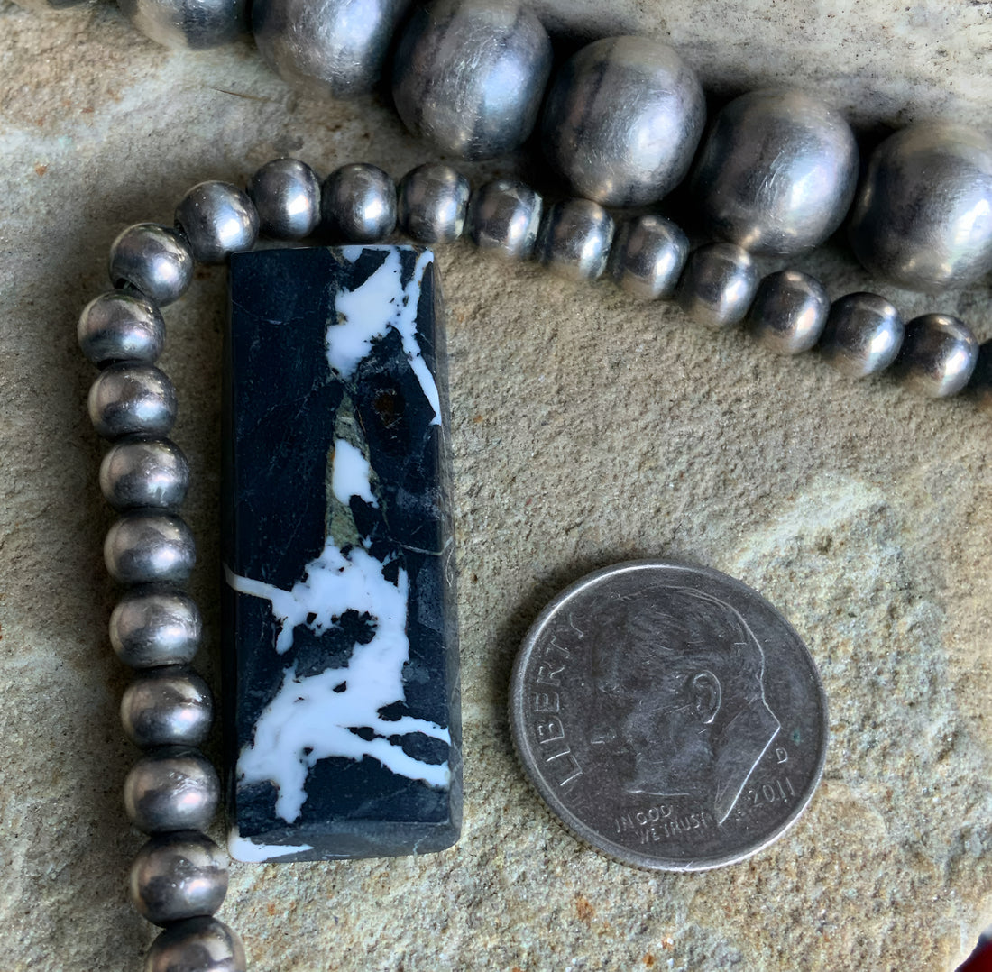 Natural White Buffalo Rectangle Cabochon-Nevada Gemstone