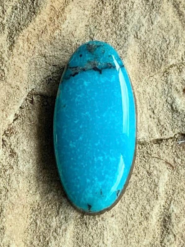 Ithaca Peak Turquoise Long Oval Cabochon or Polished Stone Cab