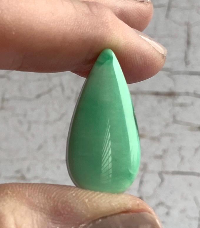 Beautiful Rare Green Natural Orvil Jack Turquoise Cabochon