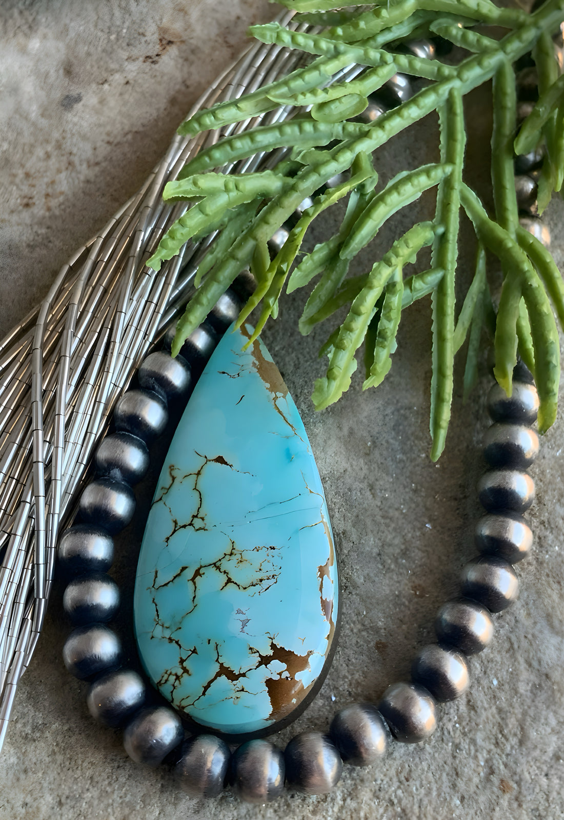 Natural Sierra Nevada Turquoise Teardrop-Nevada Gemstone