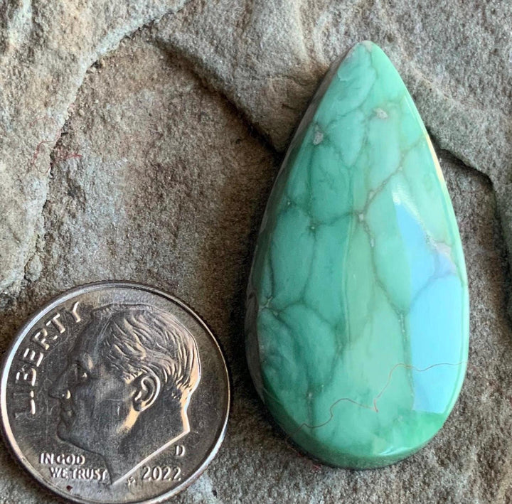 Natural Broken Arrow Variscite Teardrop Cabochon