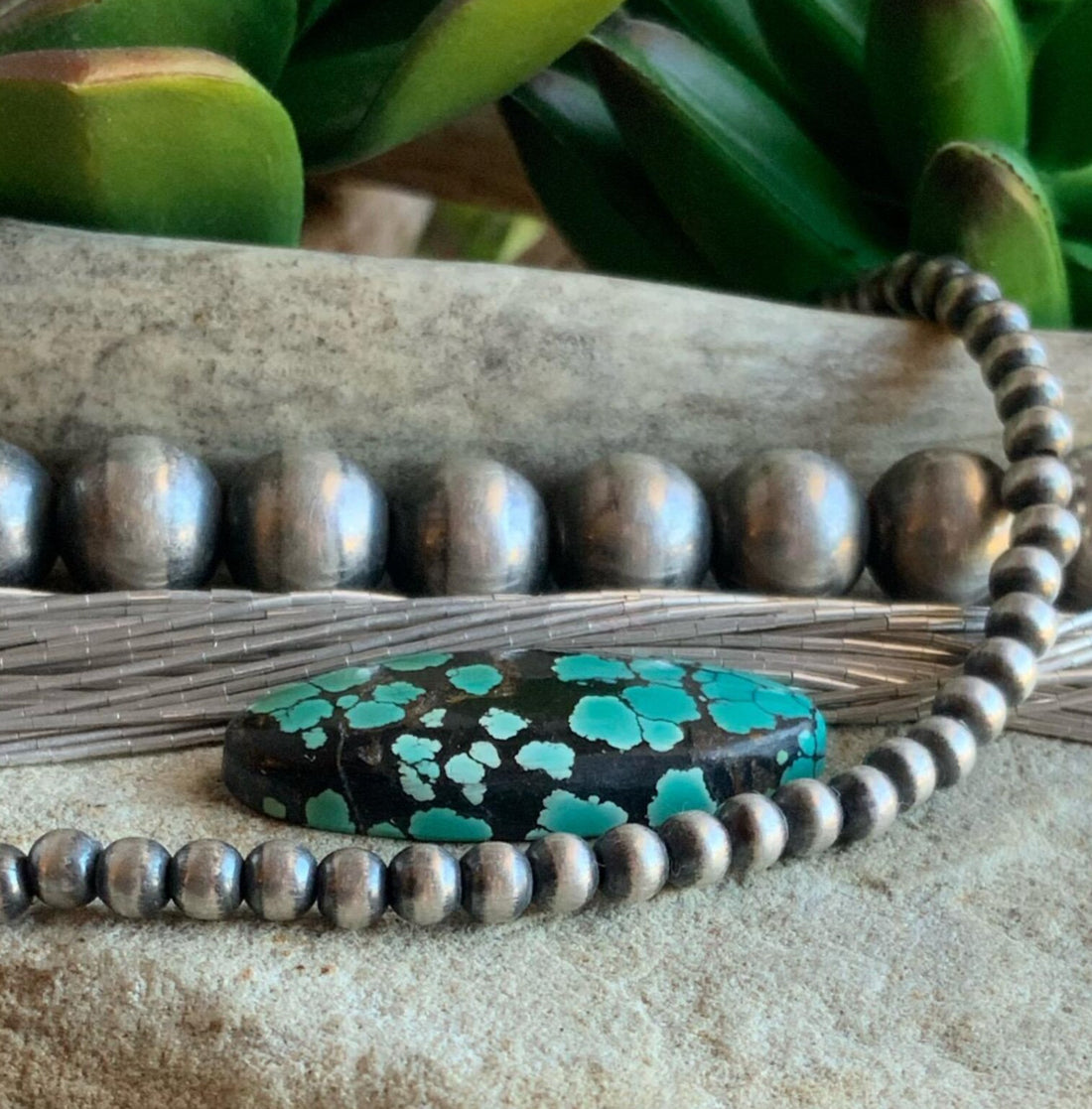 Bao Canyon Turquoise Long Oval Cabochon
