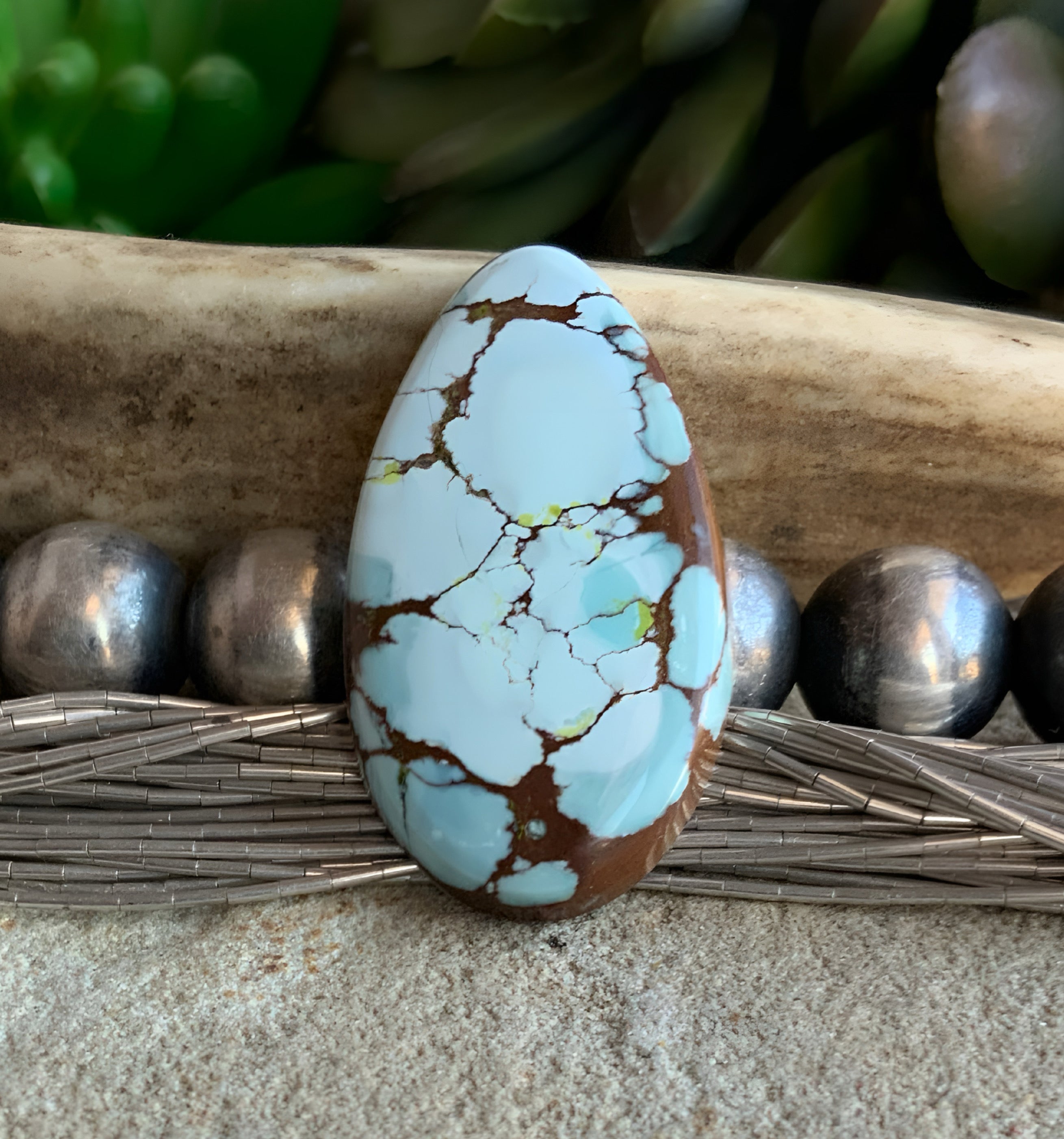 Beautiful Gobi Desert Lavender Turquoise Cabochon #106