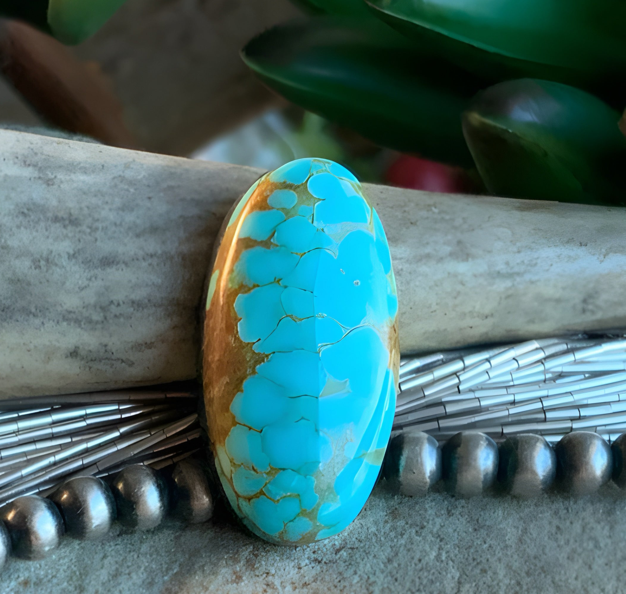 Number 8 Turquoise Oval Cabochon