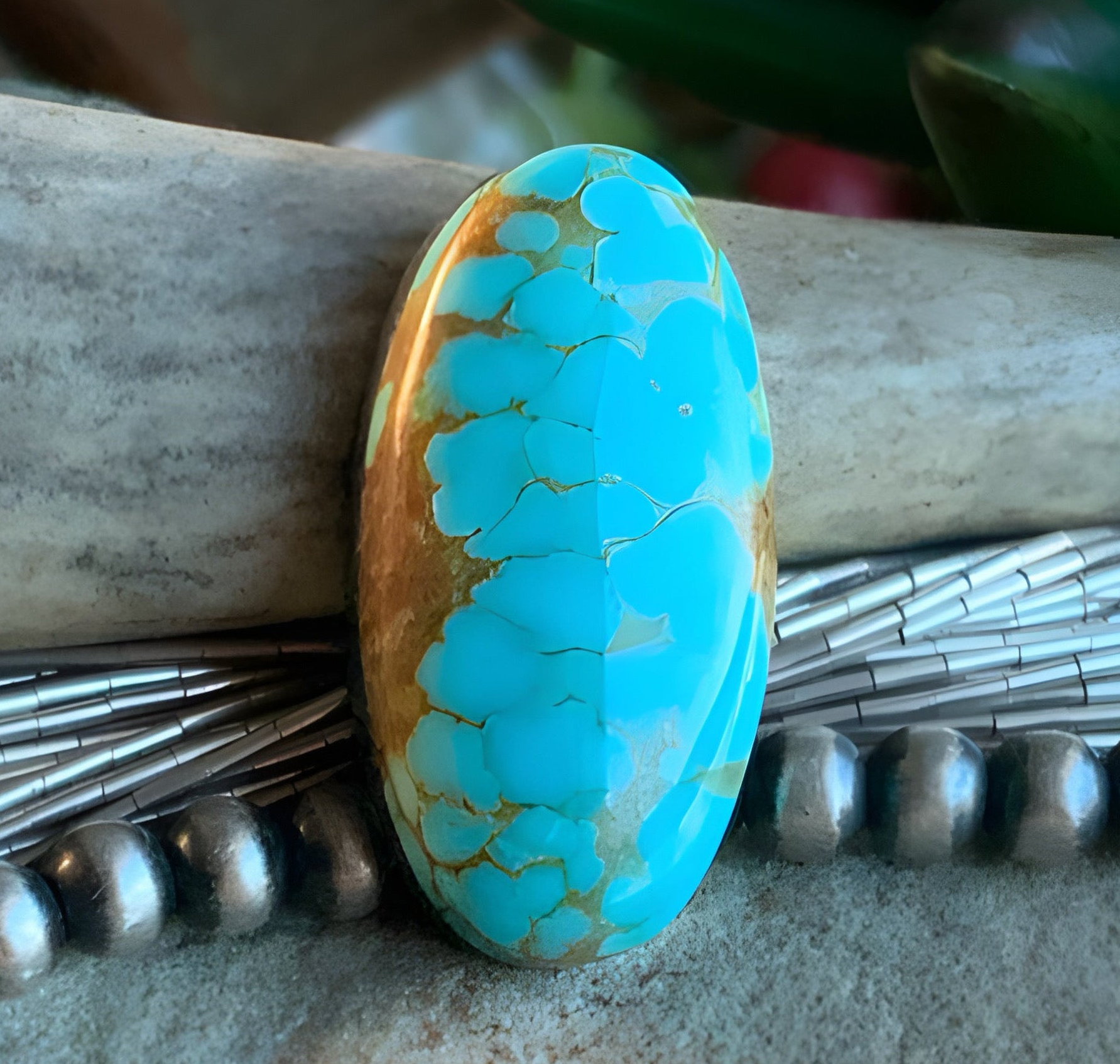 Number 8 Turquoise Oval Cabochon