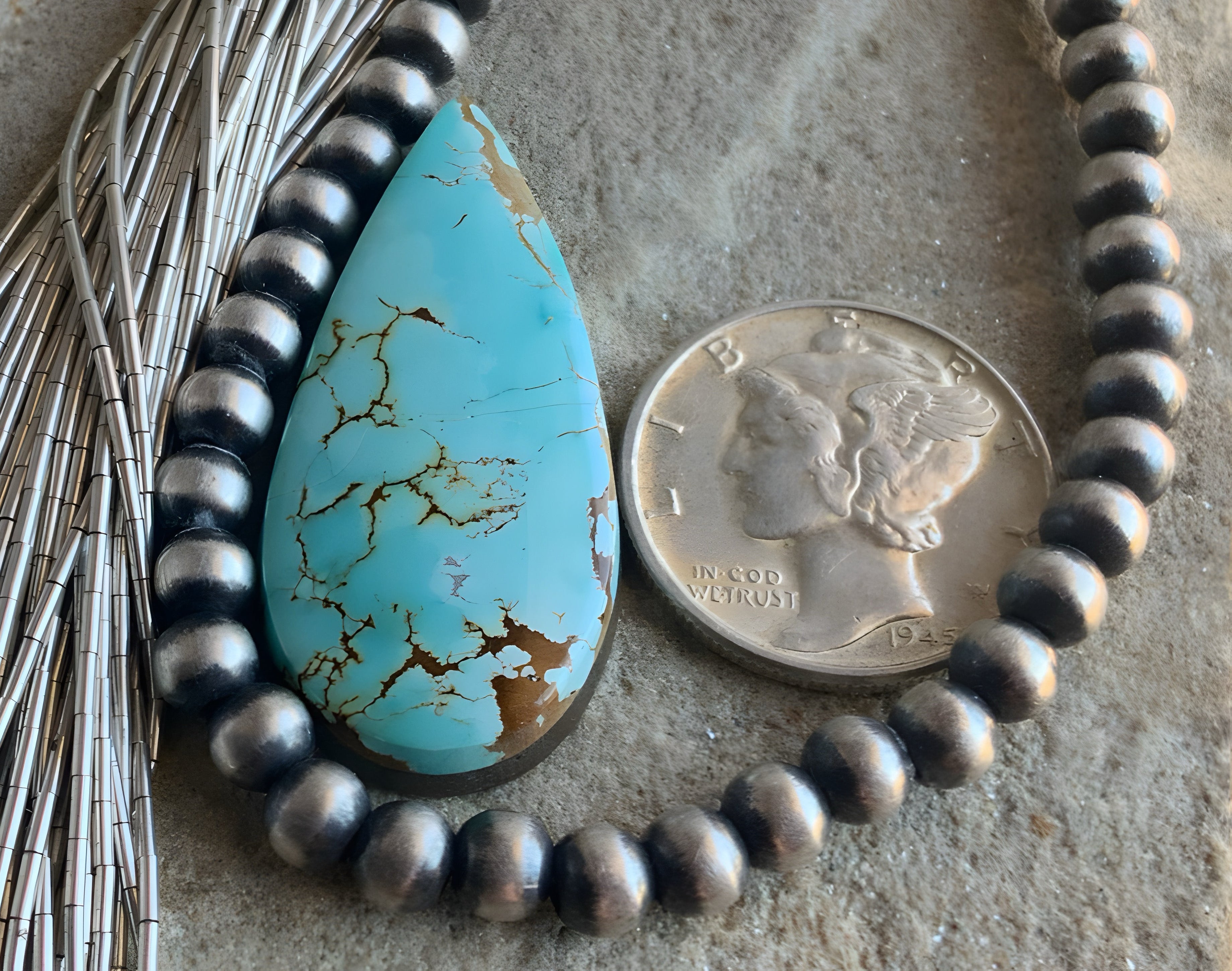 Natural Sierra Nevada Turquoise Teardrop-Nevada Gemstone