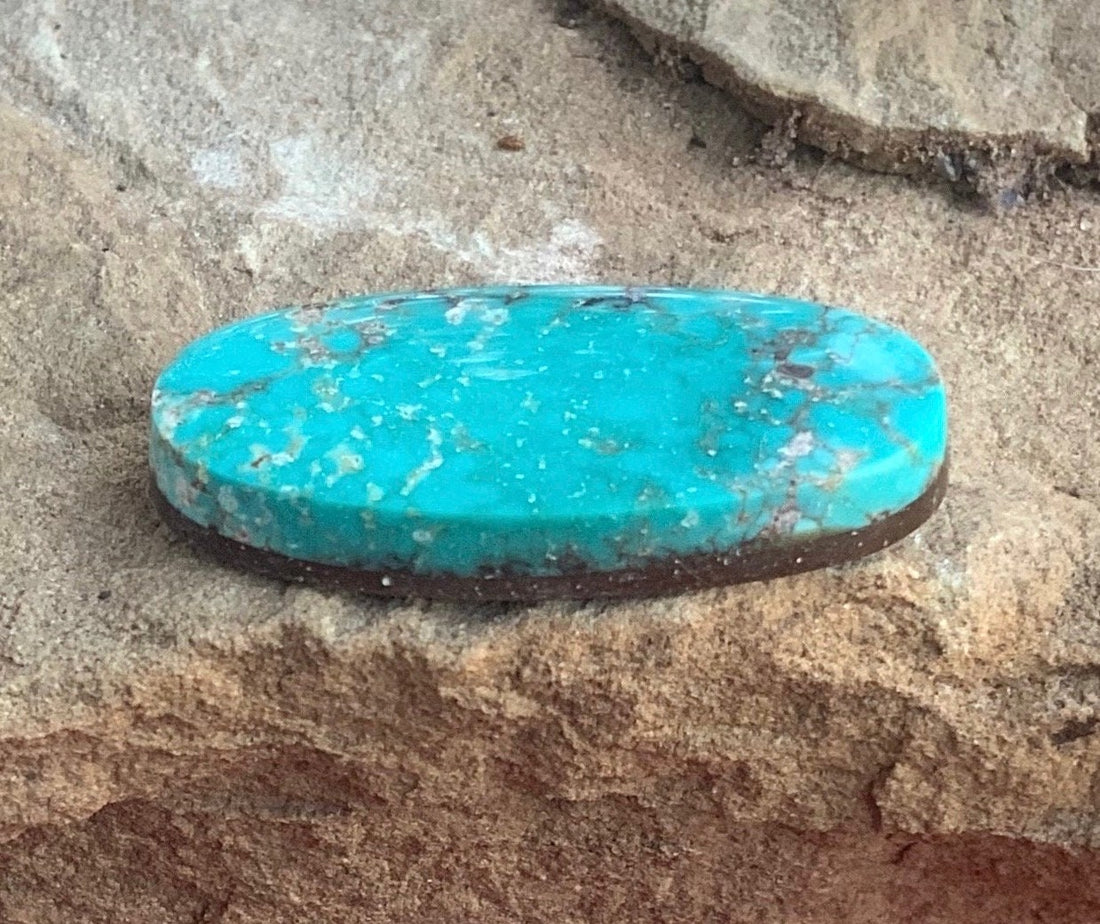 Beautiful Carico Lake Turquoise Large Oval Cabochon