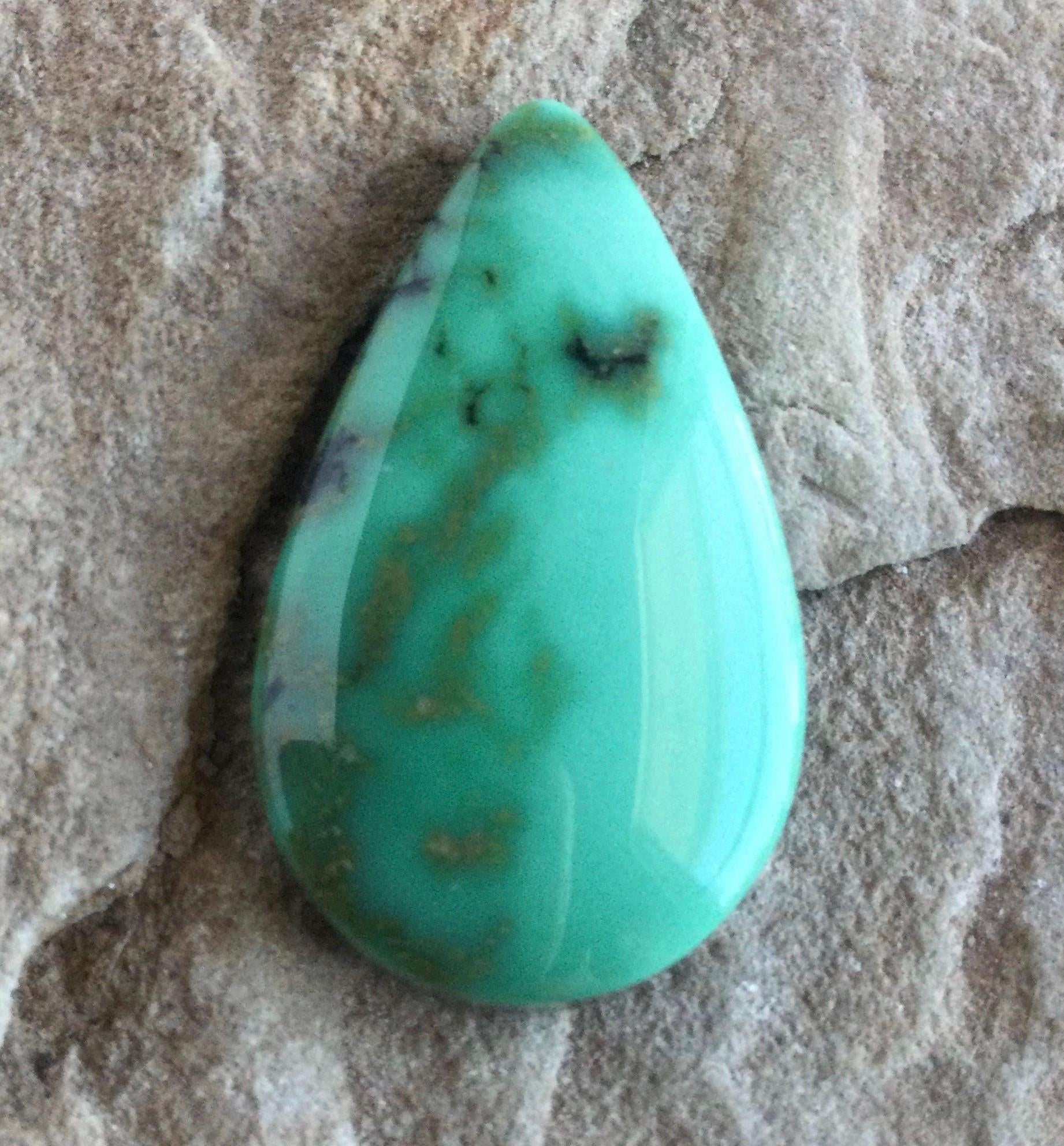 Gorgeous Natural Damele Turquoise Teardrop Cabochon