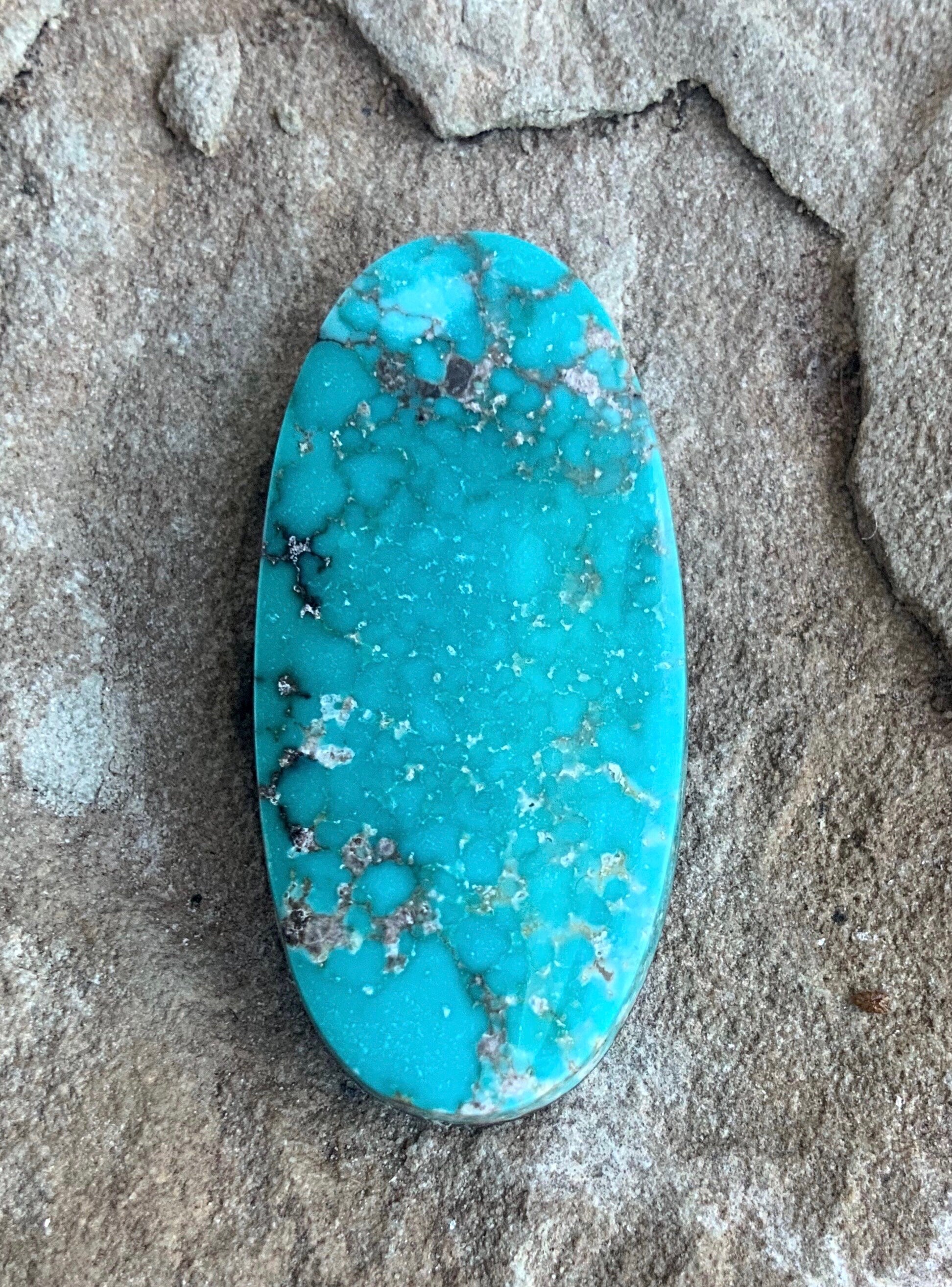 Beautiful Carico Lake Turquoise Large Oval Cabochon