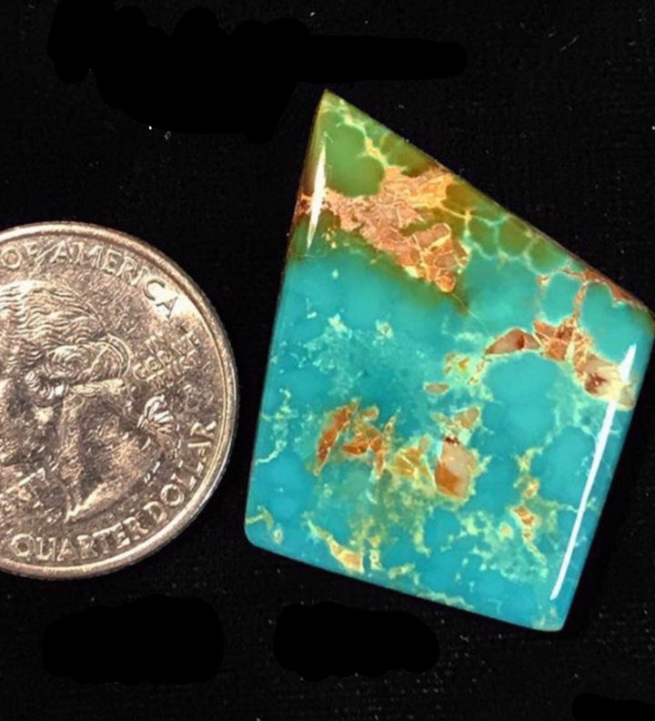 High Grade Natural Royston Polychrome Turquoise Cabochon #R2
