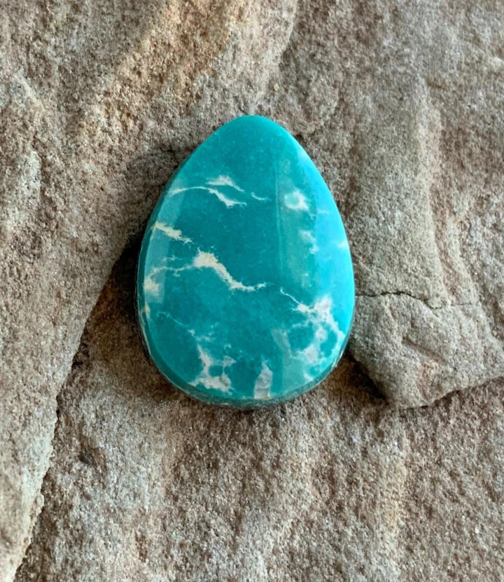 Beautiful Fox Turquoise Teardrop Cabochon