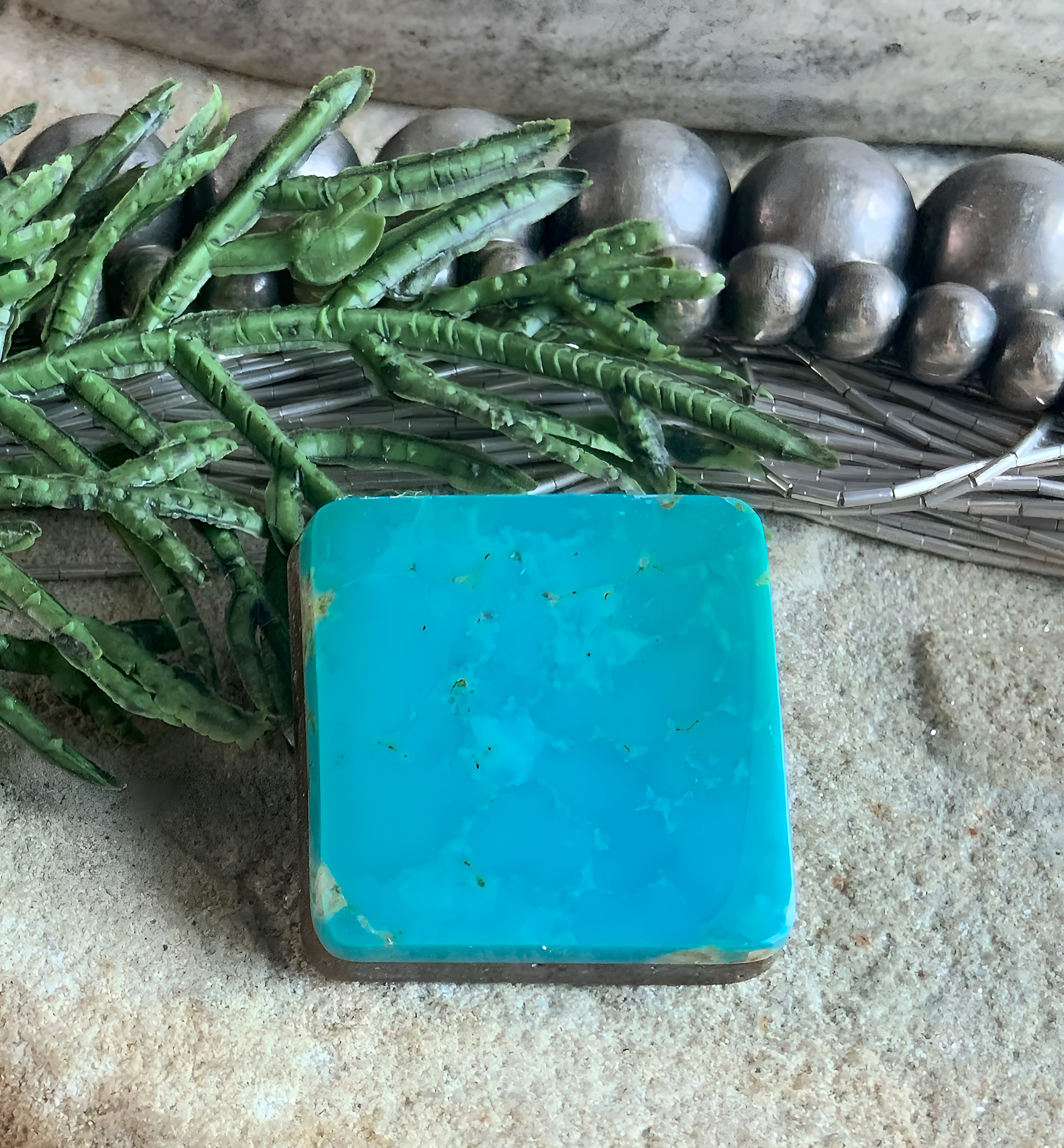 Turquoise Mountain Turquoise Square Cabochon