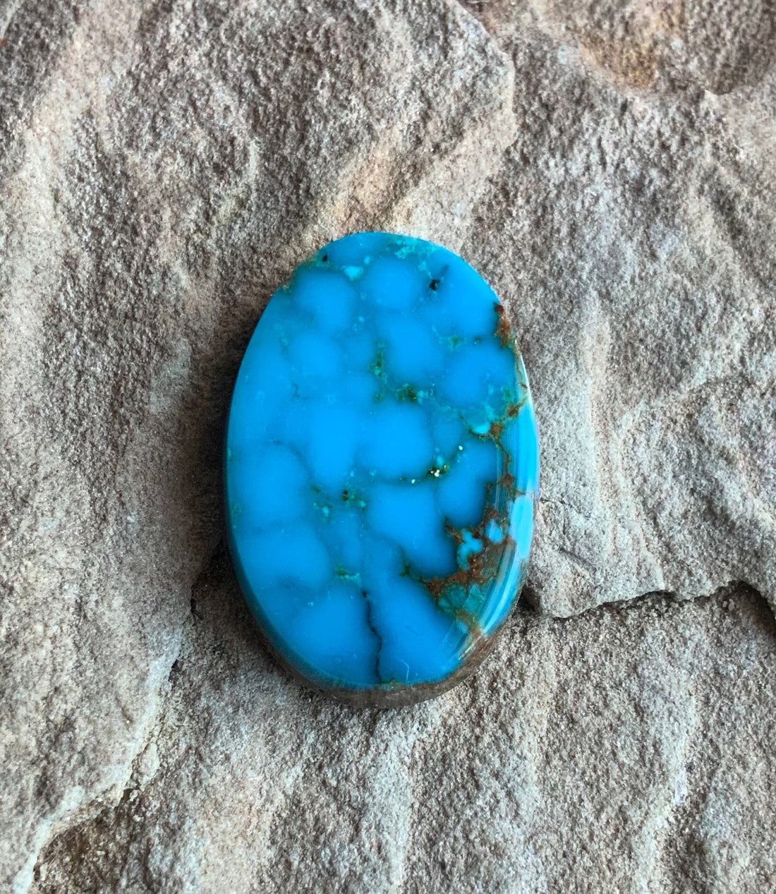 Turquoise Mountain Turquoise Oval Cabochon-Arizona Gemstone #TM11