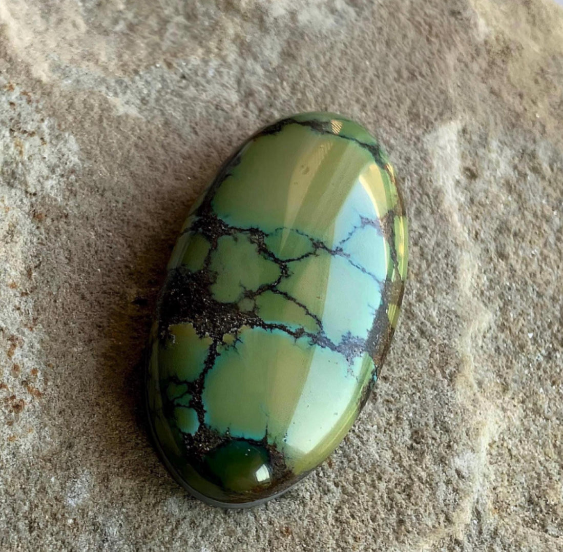 Bamboo Mountain Turquoise Oval Cabochon