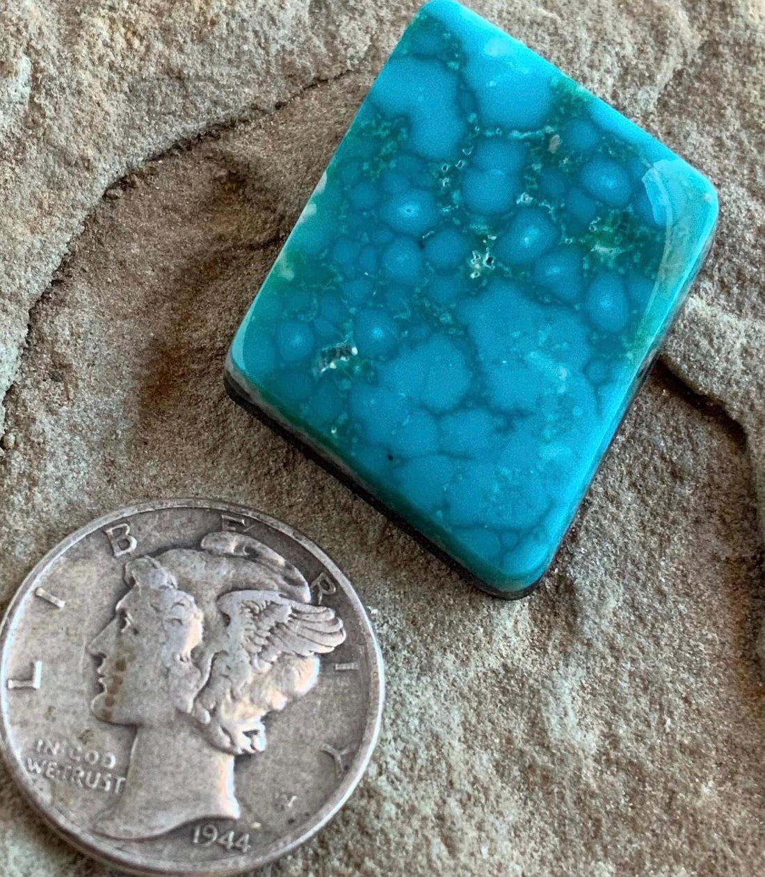 Beautiful Blue Kingman Turquoise Mine Cabochon