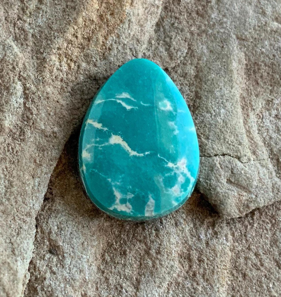 Beautiful Fox Turquoise Teardrop Cabochon