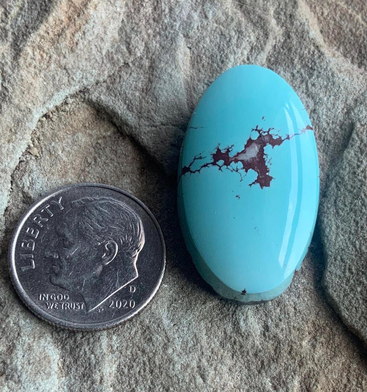 Beautiful Blue Oval Red River Turquoise Cabochon