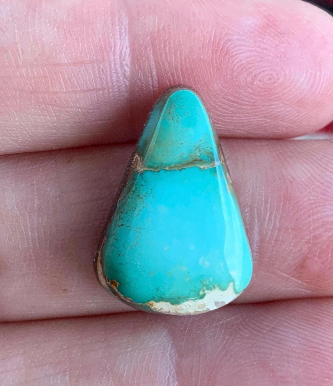 Beautiful Colored Royston Turquoise Triangle Cabochon #211
