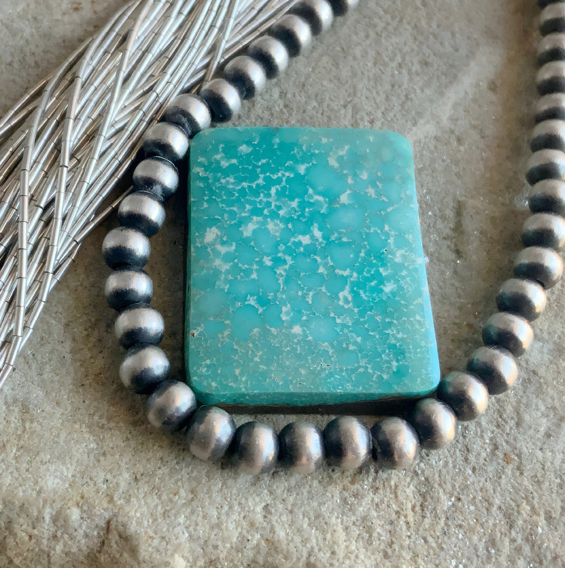 Natural Turquoise Mountain Turquoise Rectangular Cabochon-Arizona Gemstone