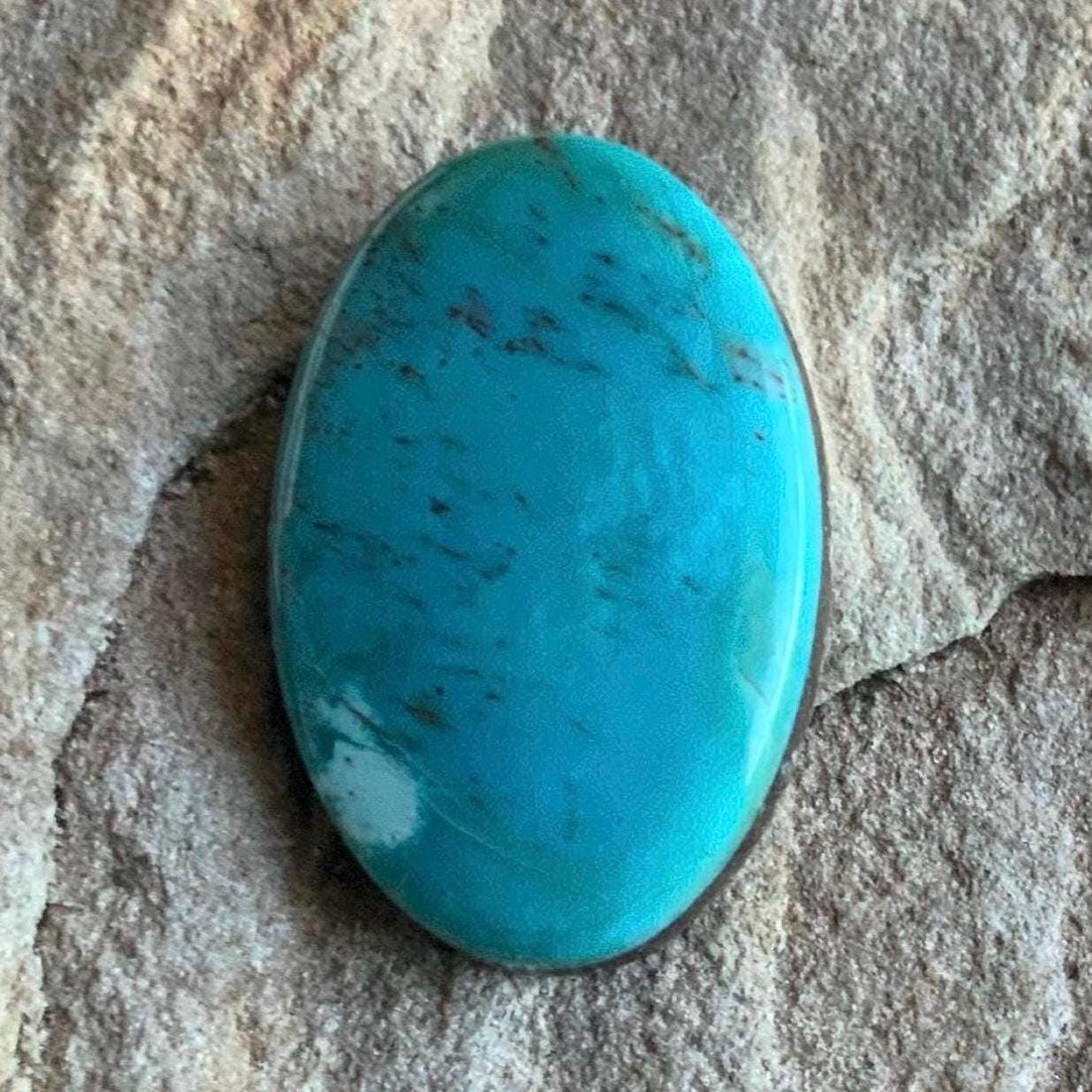 Blue Royston Turquoise Oval Cabochon #R68