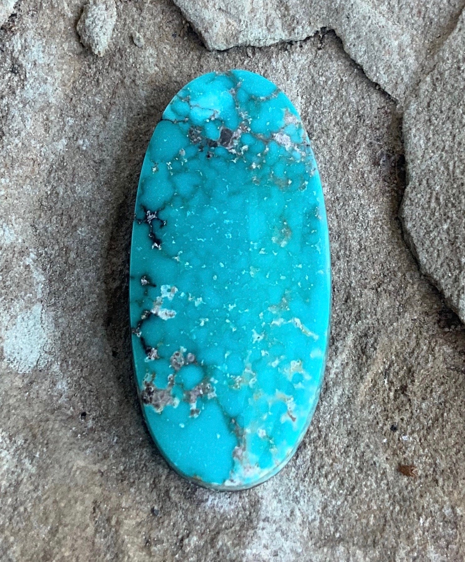 Beautiful Carico Lake Turquoise Large Oval Cabochon