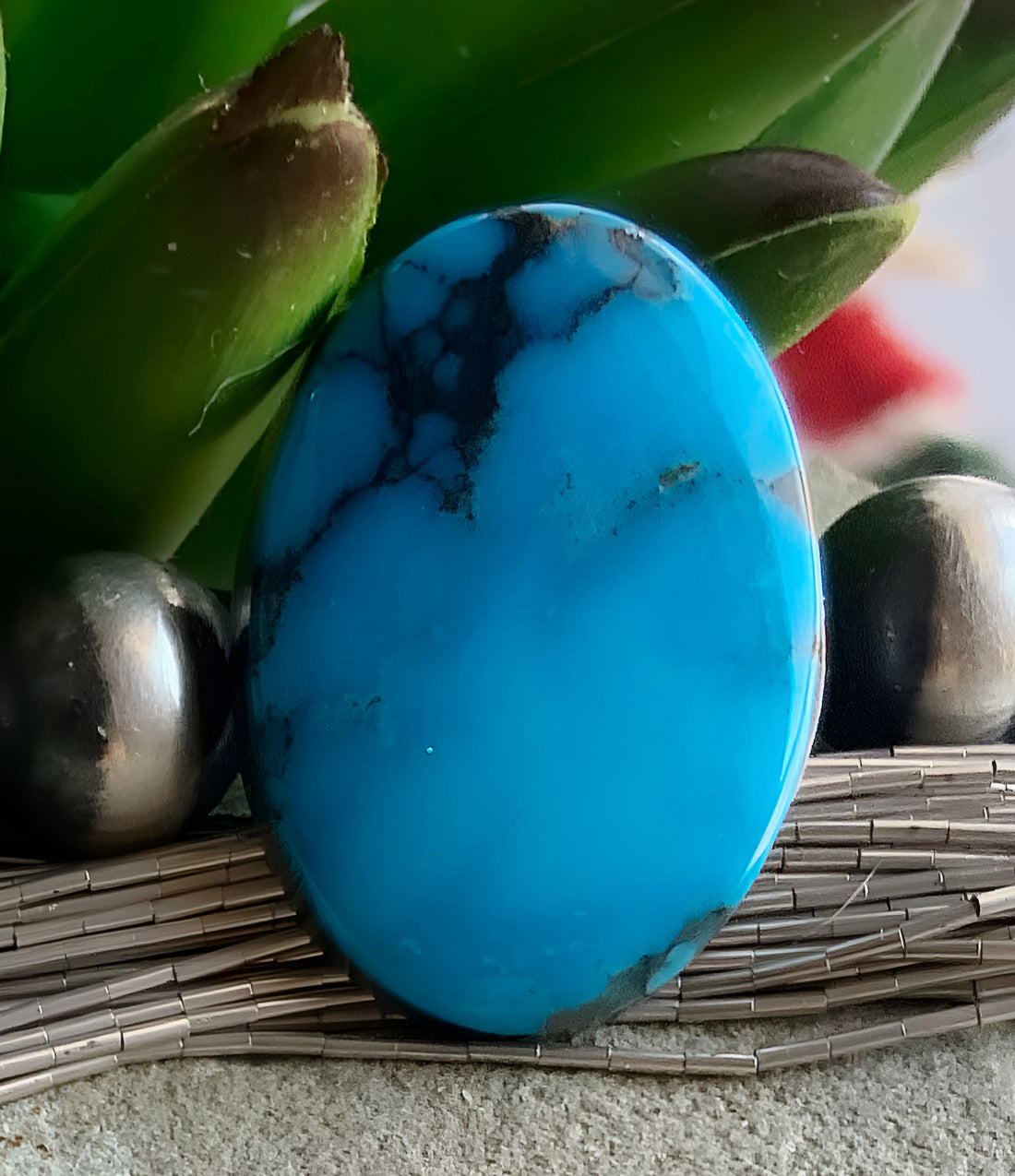Ithaca Peak Turquoise Oval Cabochon ￼#IP101