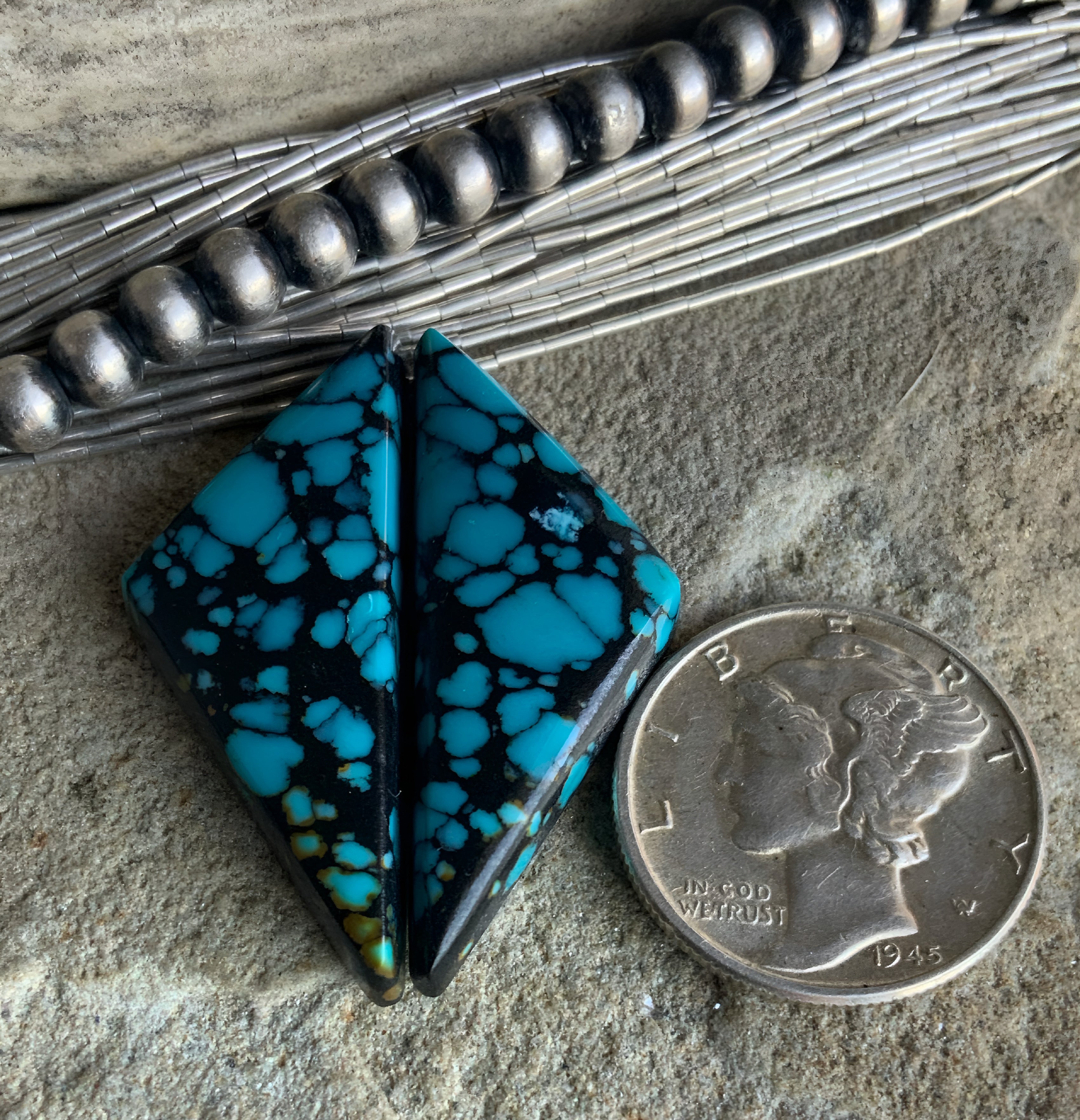 Bao Canyon Earring Cabochons or Matched Gemstone Pair