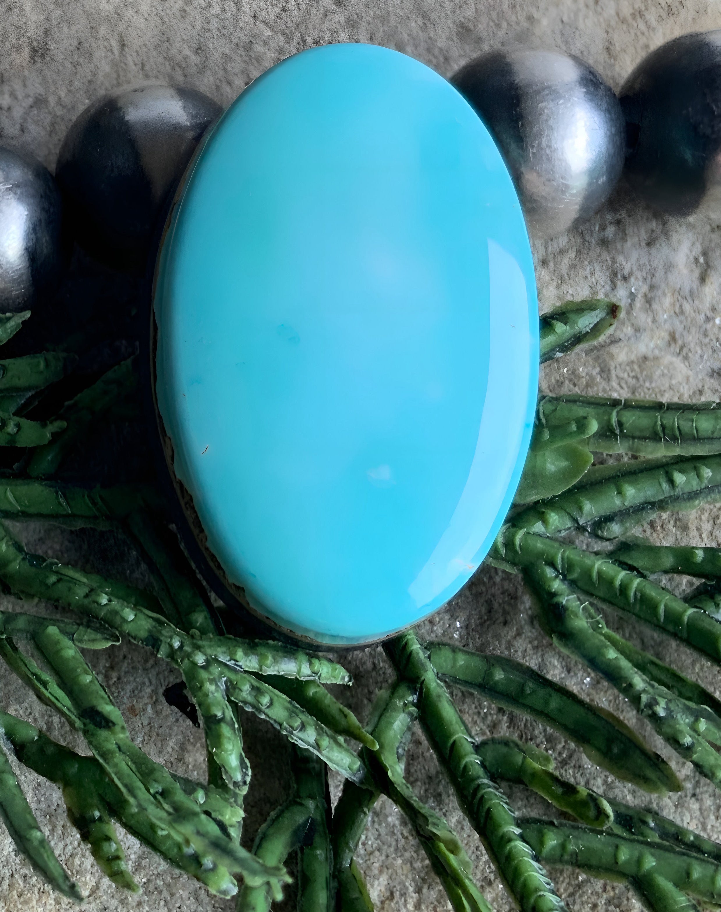 Blue Gem Turquoise Oval Cabochon
