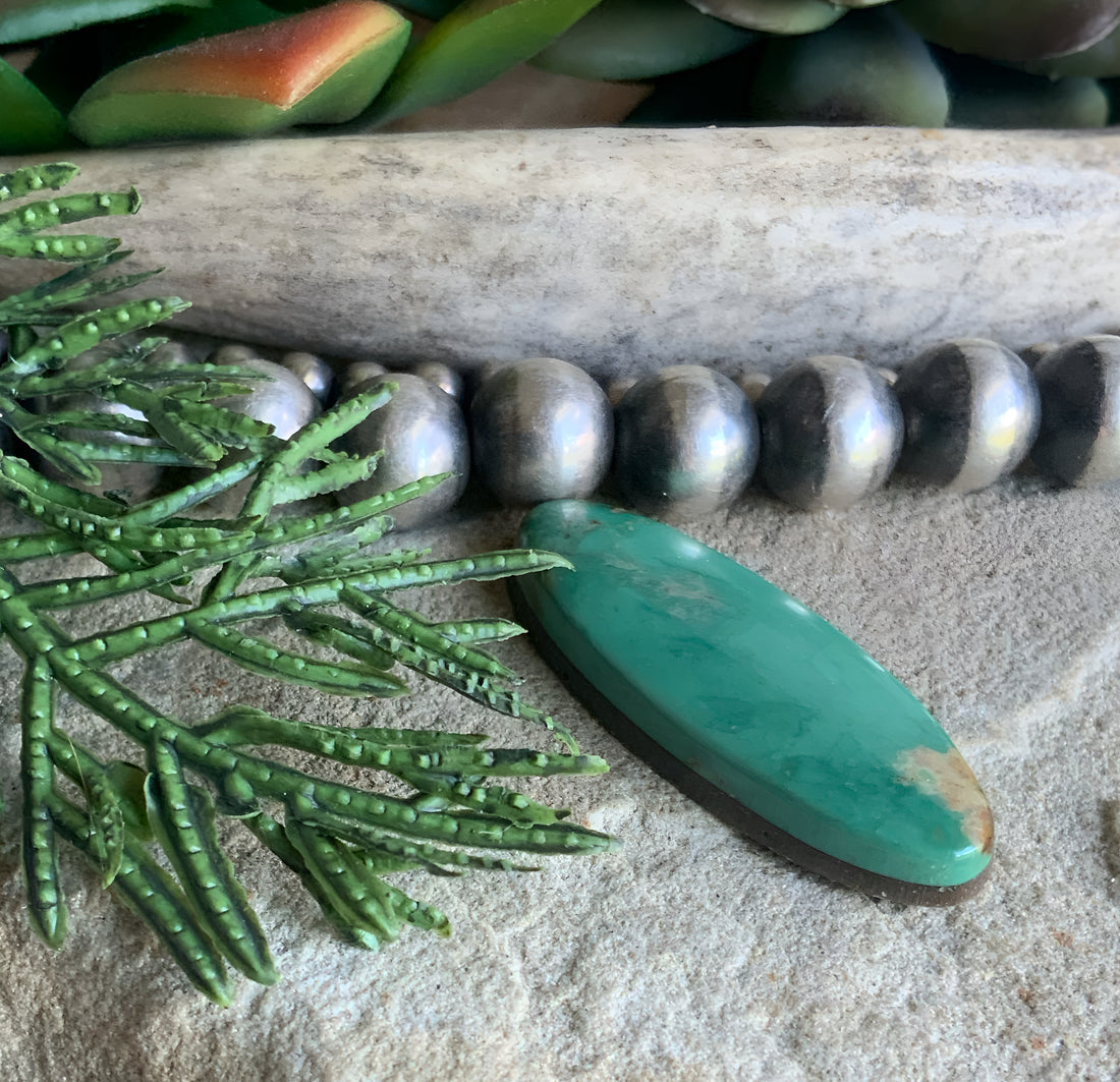 Royston Turquoise Green Long Oval Cabochon