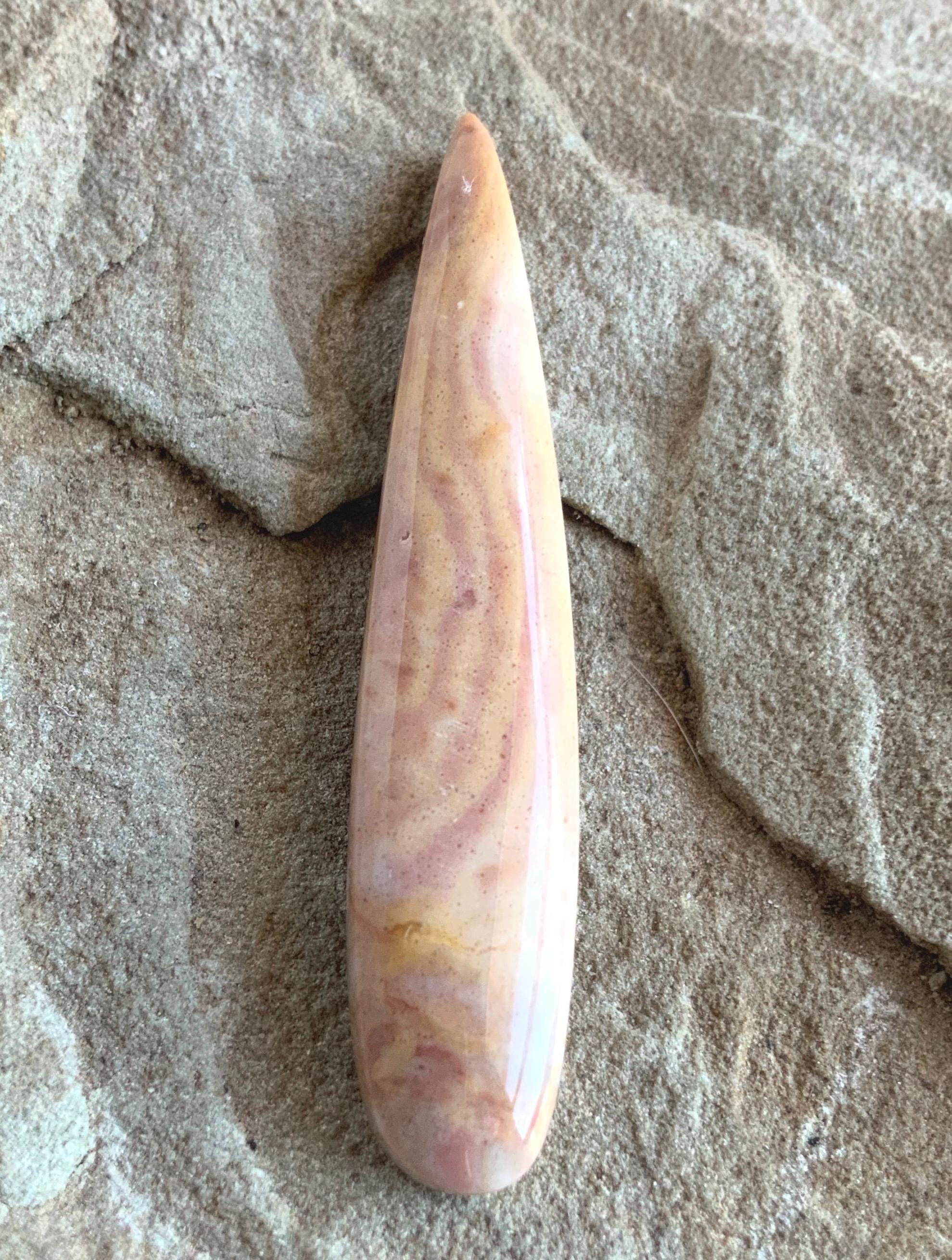 Peachy Pink Opalite Talon Cabochon From Australia