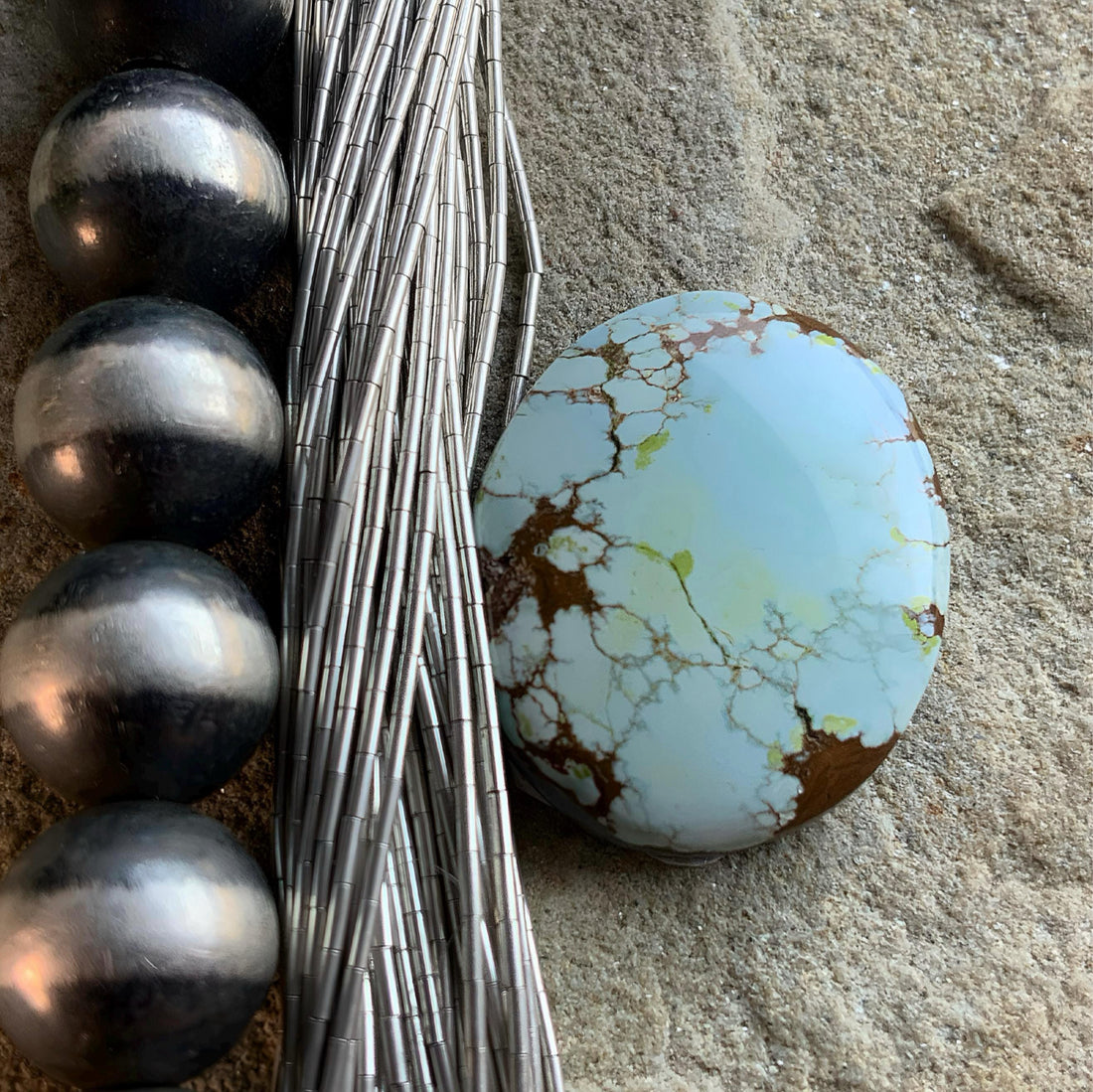 Red River Turquoise Soft Blue Oval Gemstone