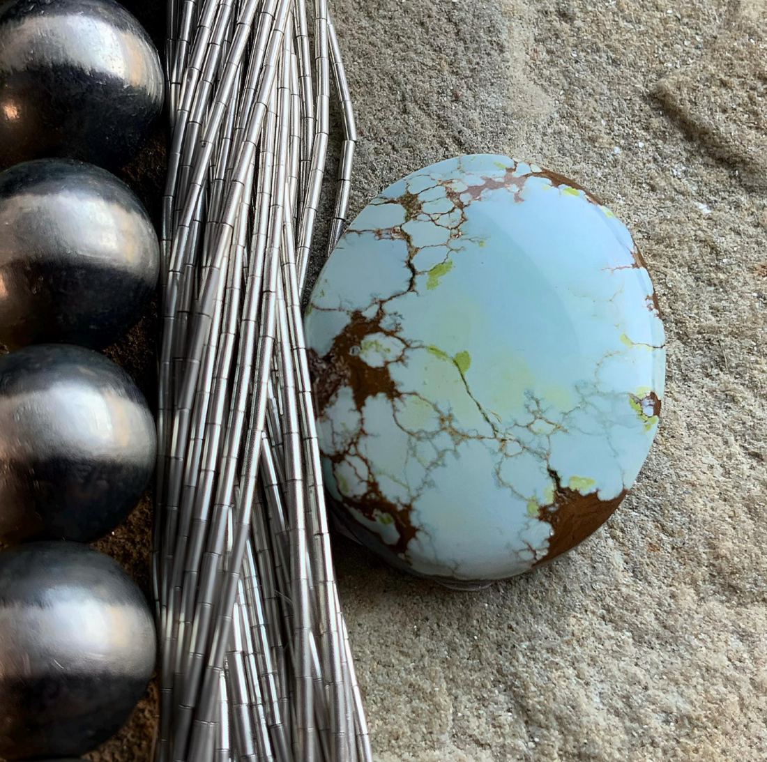 Red River Turquoise Soft Blue Oval Gemstone