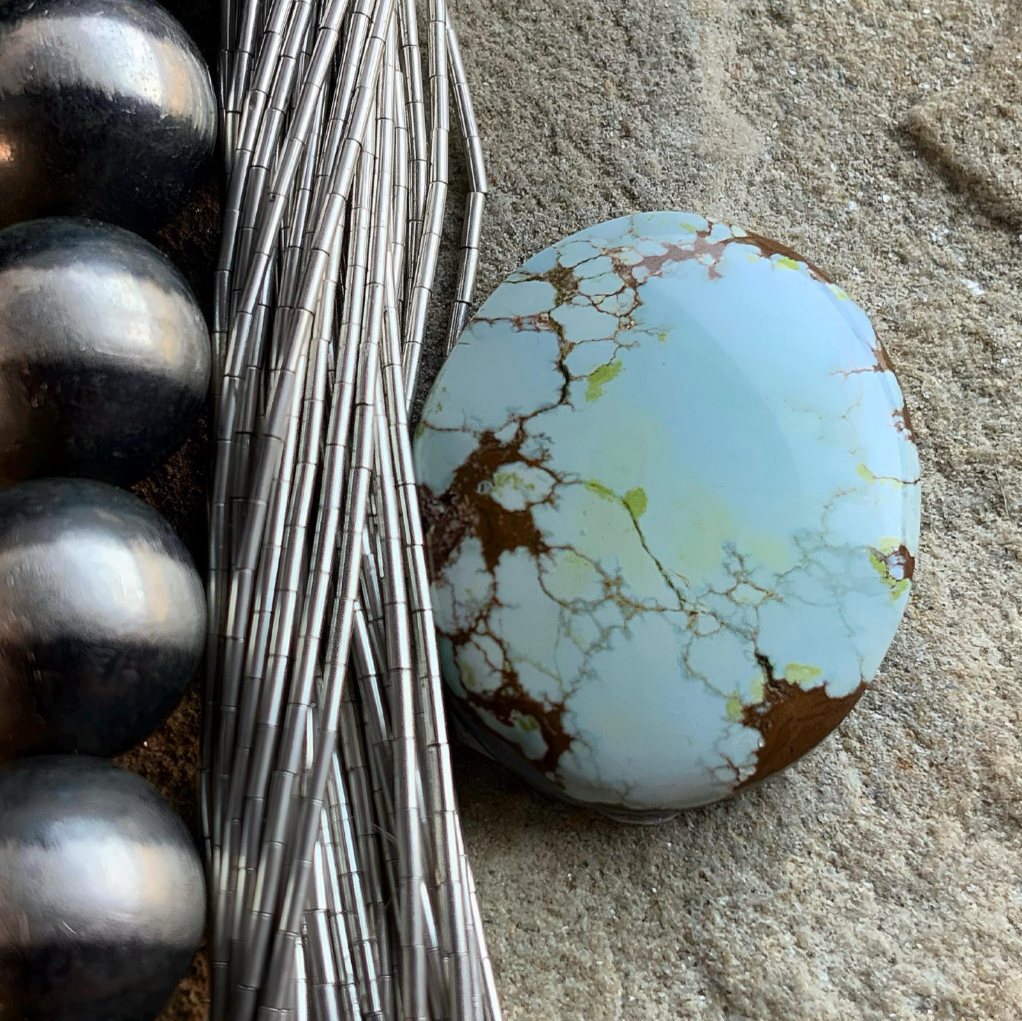 Red River Turquoise Soft Blue Oval Gemstone