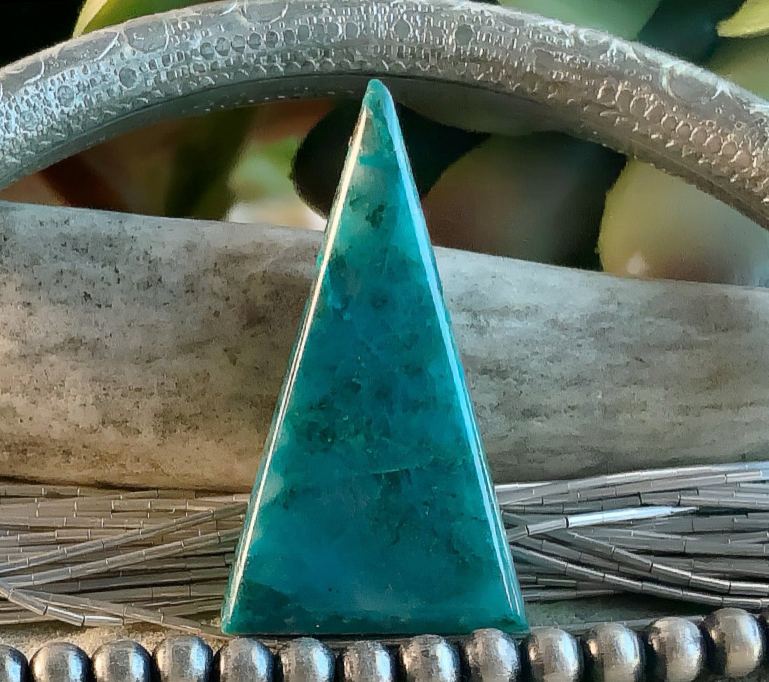 Chrysocolla Triangle Cabochon