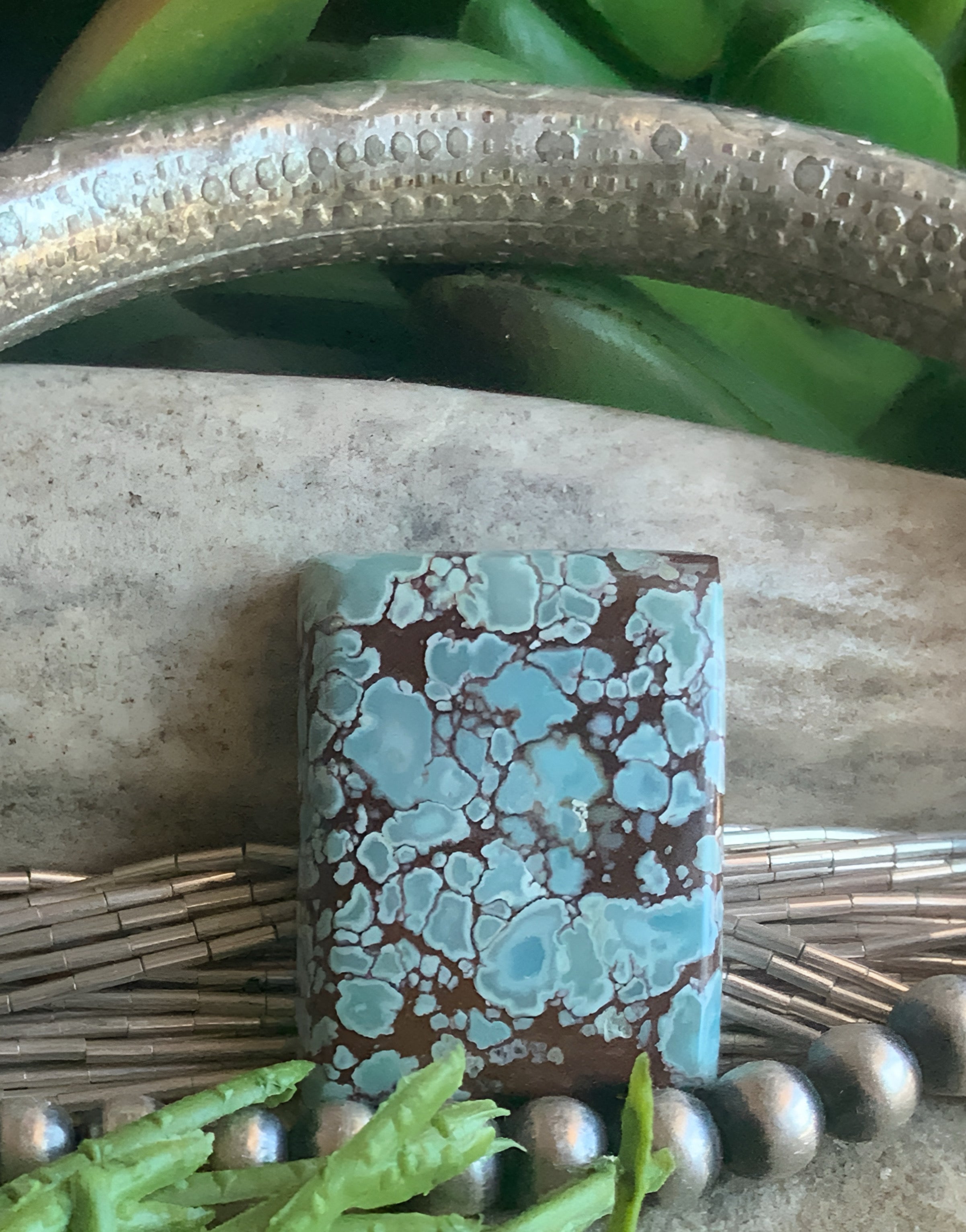Gobi Desert Lavender or Golden Hills Turquoise Rectangular Gemstone